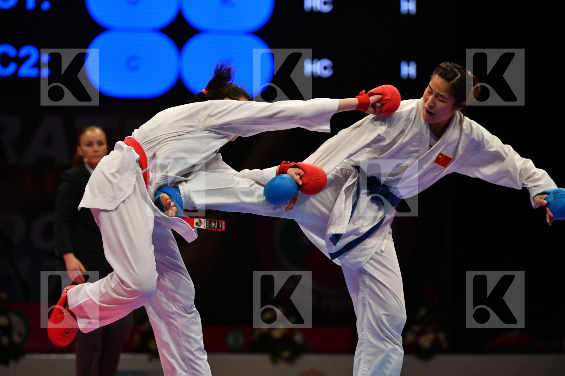 China Errabi Fatima zahra Female kumite -68 kg Morocco Tang Ling
