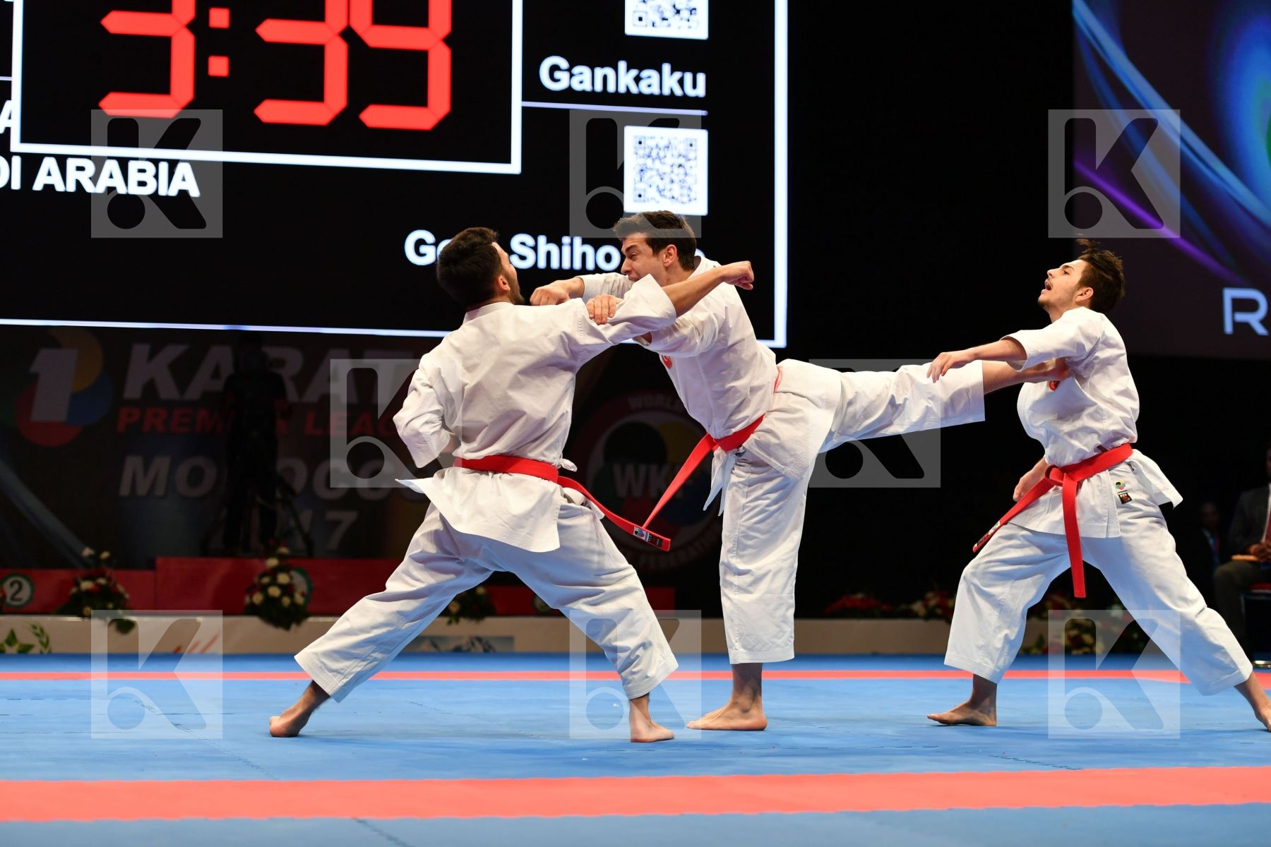 Gankaku Male team kata Turkey Turkey Turkey