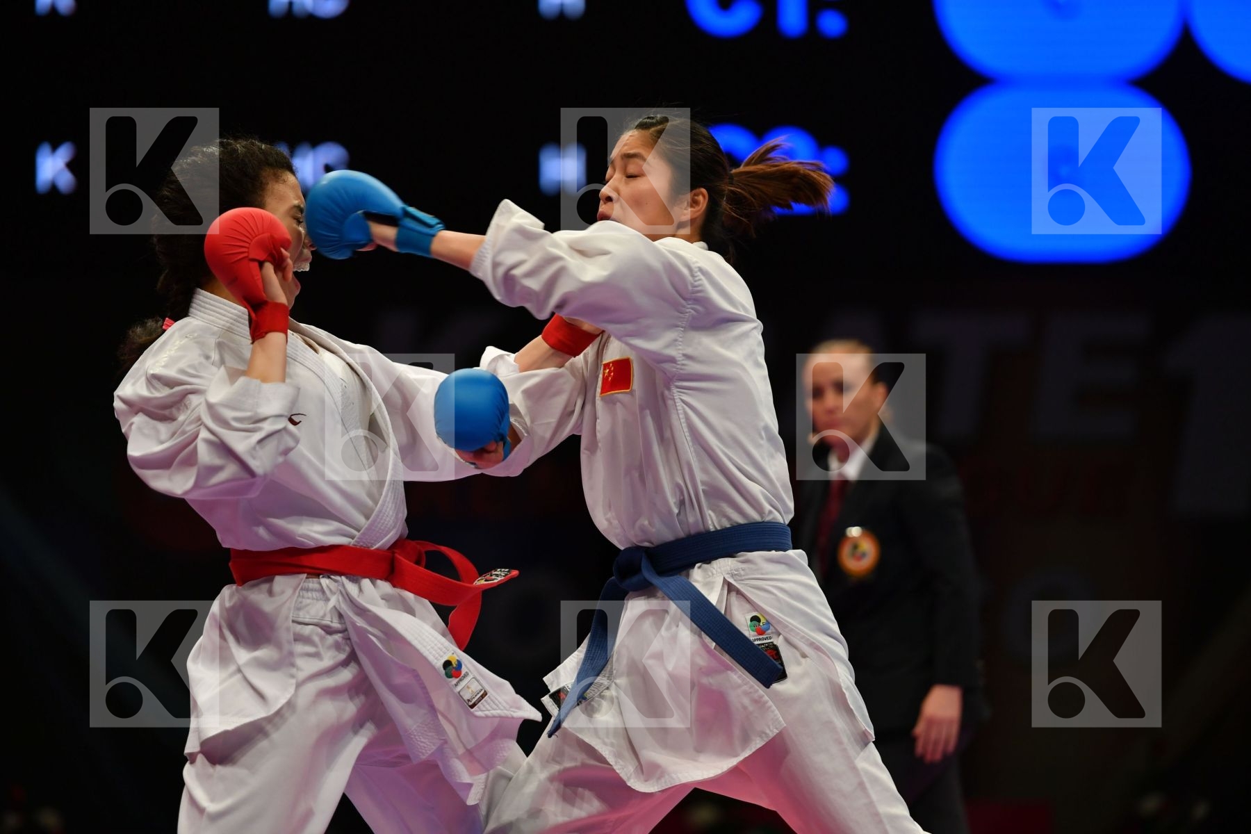 China Errabi Fatima zahra Female kumite -68 kg Morocco Tang Ling