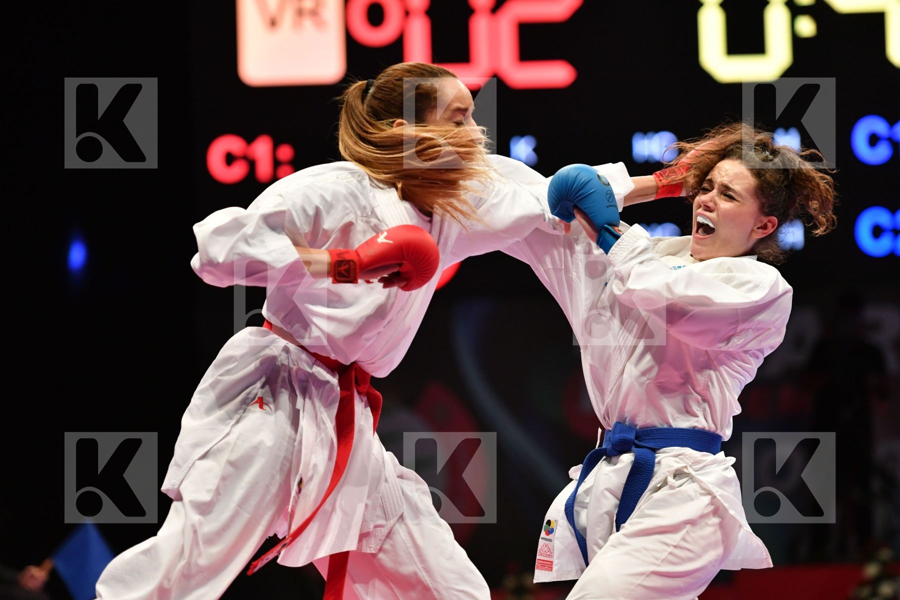 Female kumite -61 kg Hasnaoui Boutheina Italy Lallo Viola Tunisi