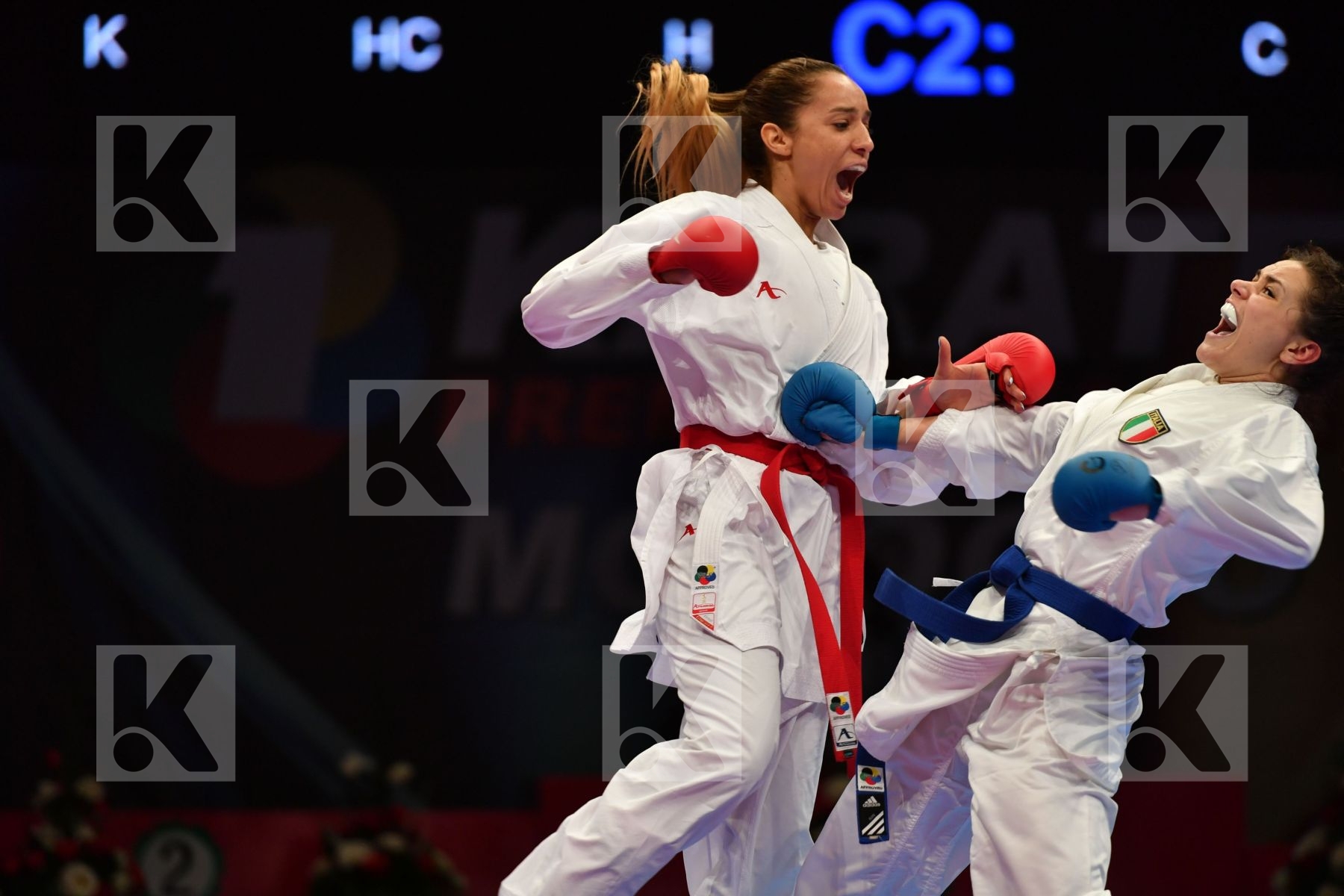 Female kumite -61 kg Hasnaoui Boutheina Italy Lallo Viola Tunisi