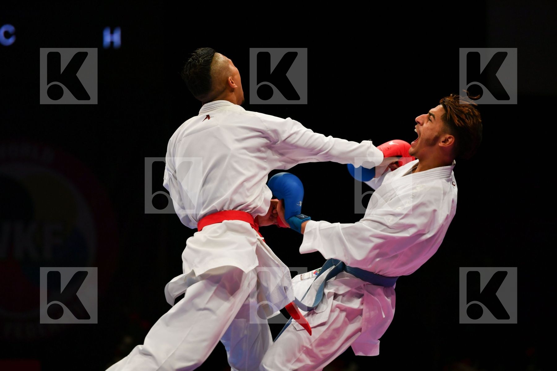 Male kumite -60 kg Morocco Takzima Aymane Taoussi Mohammed