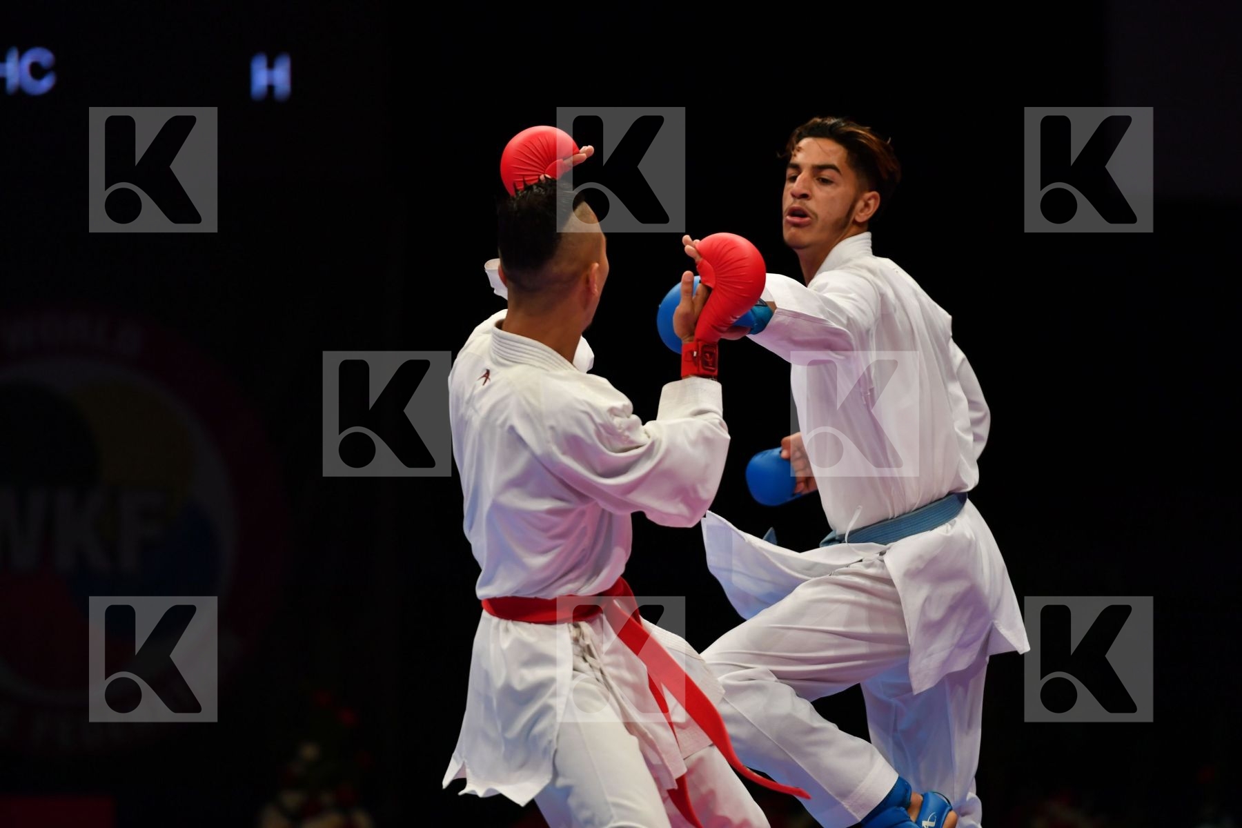 Male kumite -60 kg Morocco Takzima Aymane Taoussi Mohammed