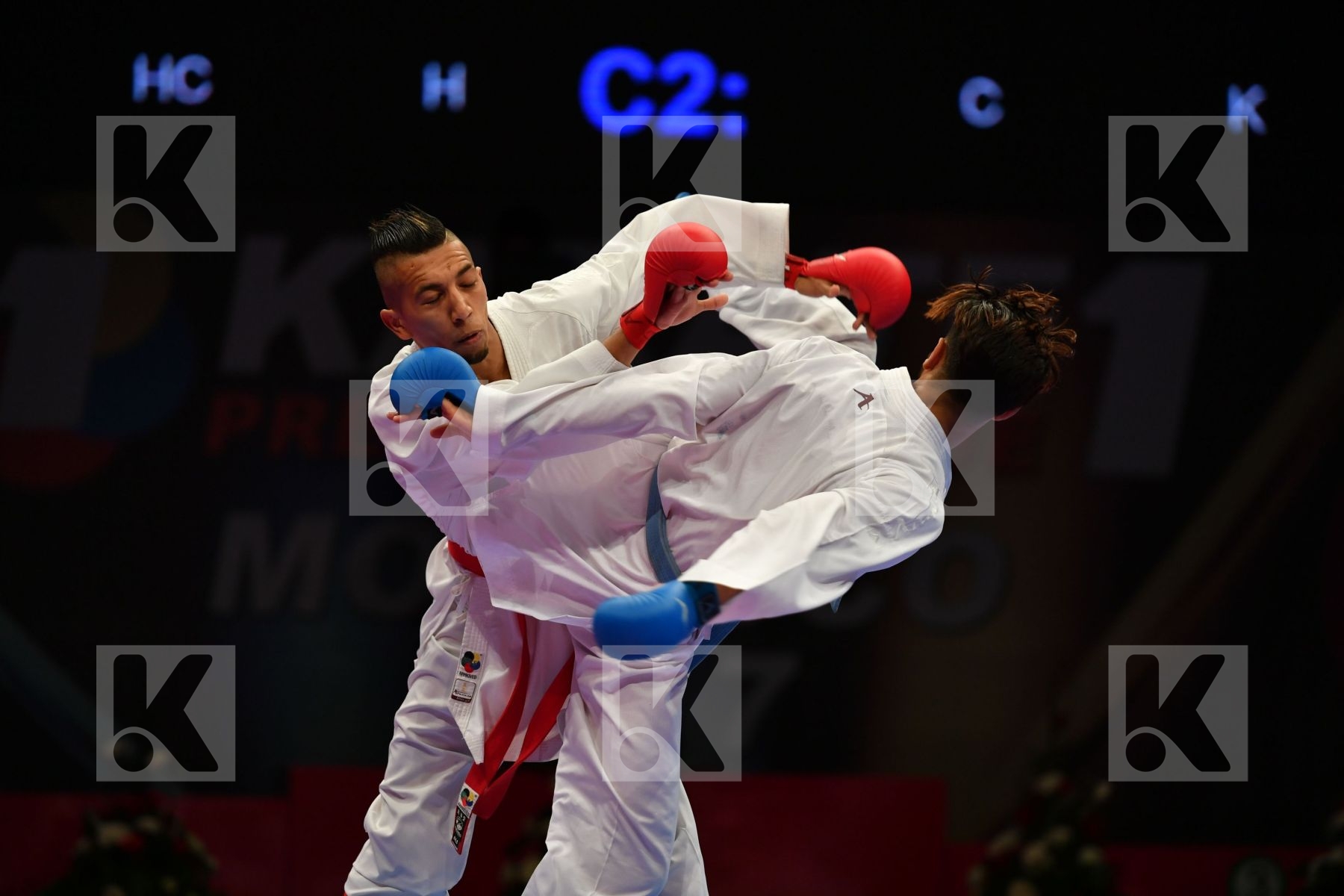 Male kumite -60 kg Morocco Takzima Aymane Taoussi Mohammed