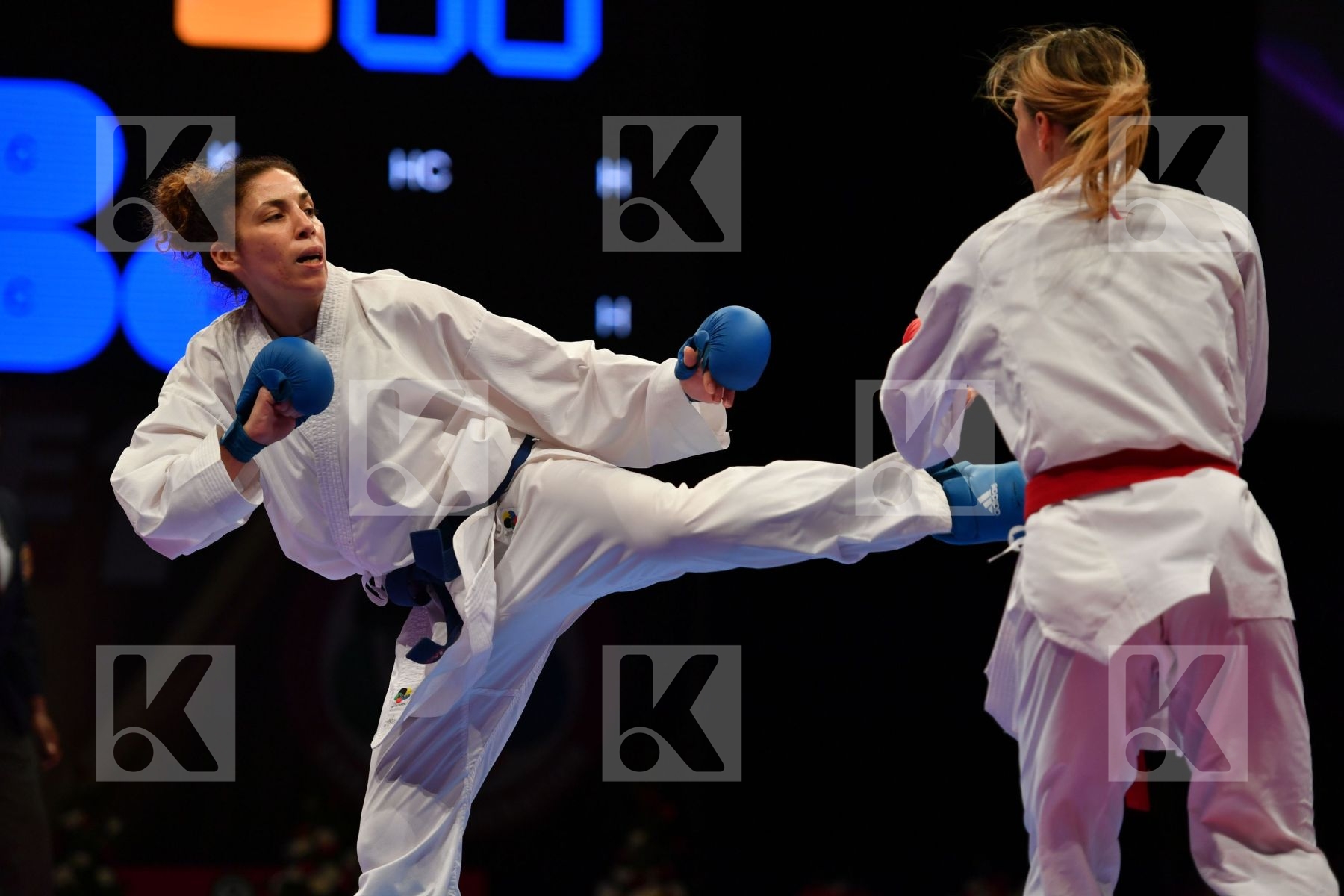 Female kumite 68+ kg France Kloucha Sofia Slovakia Tatarova Domi