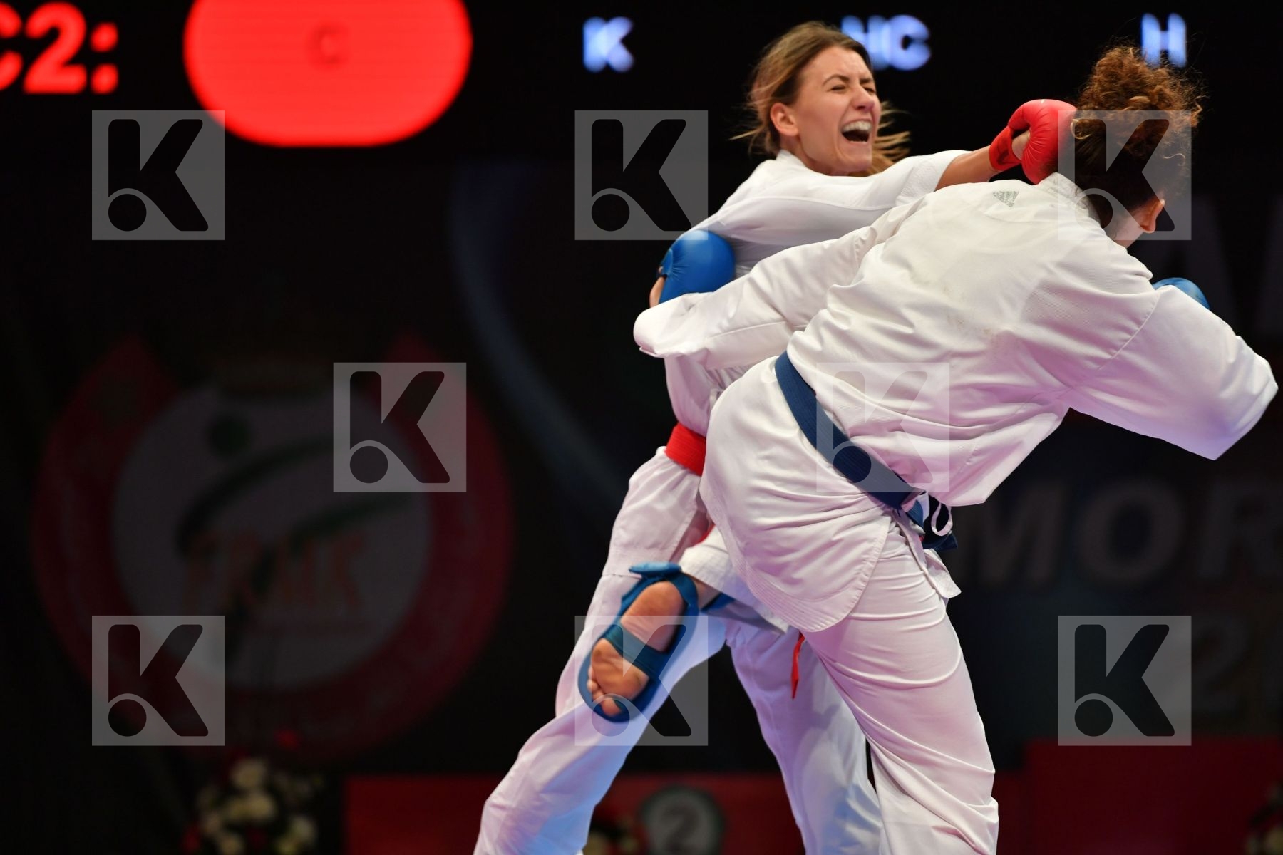 Female kumite 68+ kg France Kloucha Sofia Slovakia Tatarova Domi
