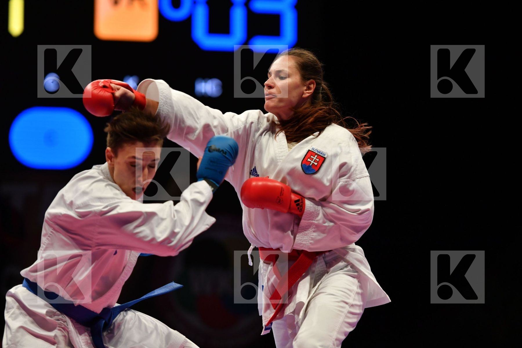 Female kumite -68 kg Italy Kopunova Miroslava Semeraro Silvia Sl
