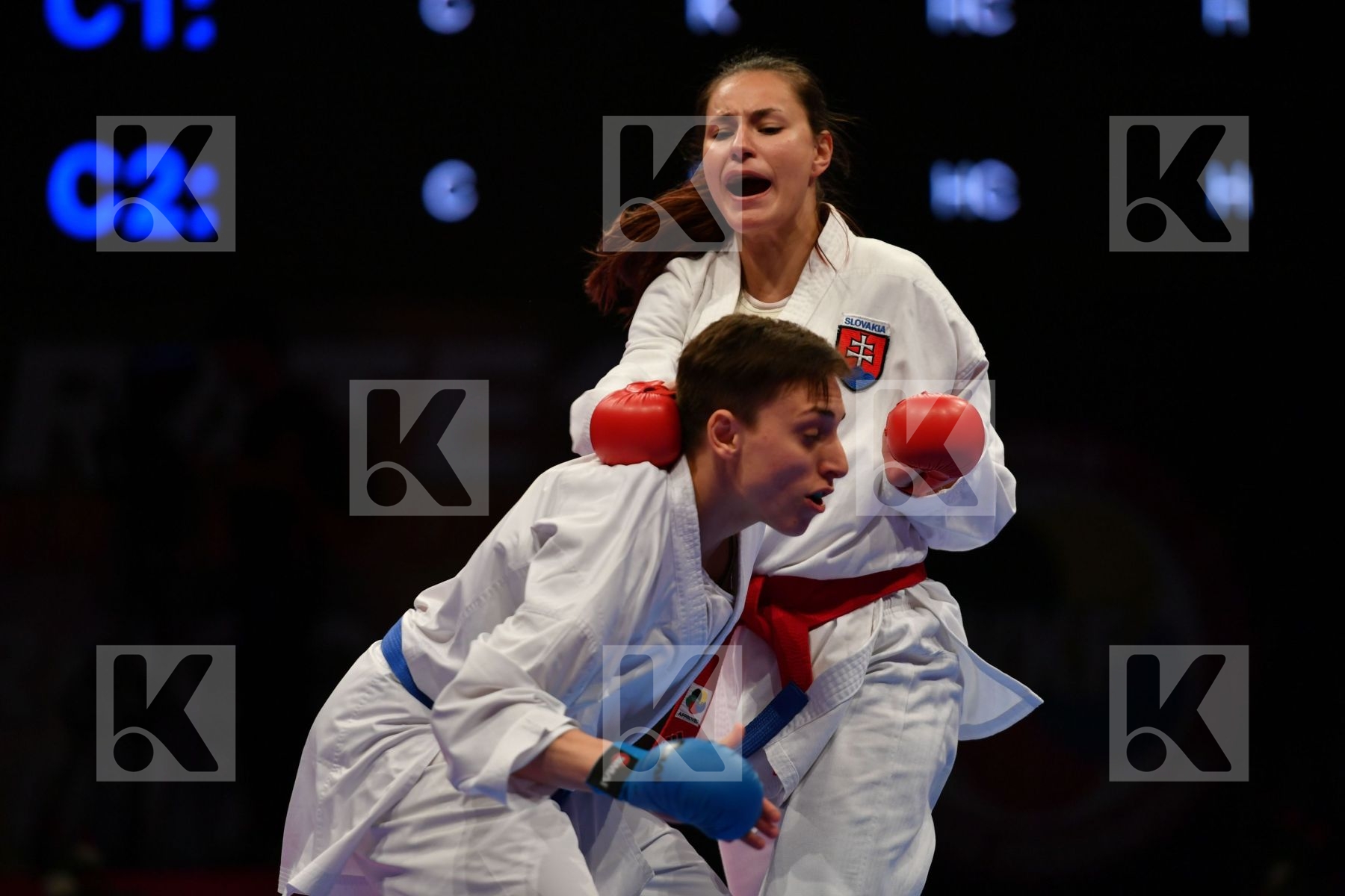 Female kumite -68 kg Italy Kopunova Miroslava Semeraro Silvia Sl