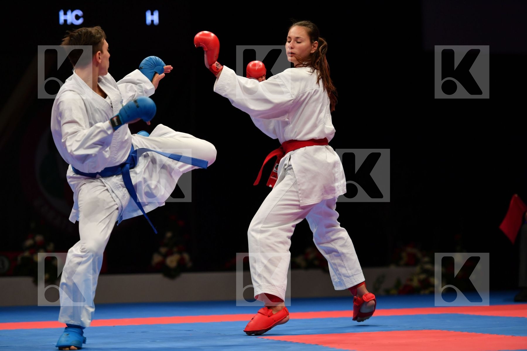 Female kumite -68 kg Italy Kopunova Miroslava Semeraro Silvia Sl