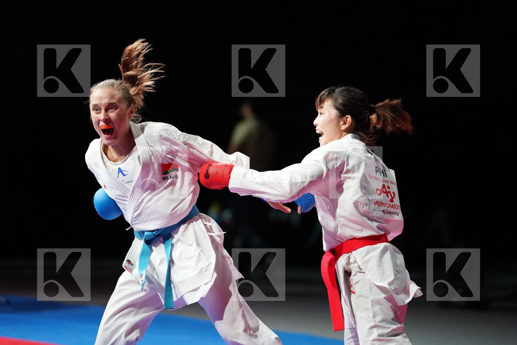 TSUKII JUNNA (PHILIPPINE) vs KOULINKOVITCH MARIYA (BELARUS) in Senior Kumite -50 Kg - Bronze bout