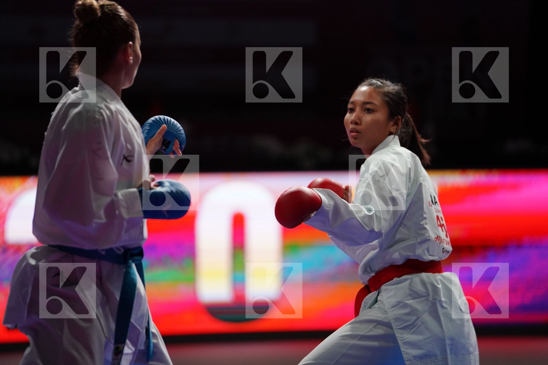 AGUNG SANISTYARANI COK ISTRI (INDONESIA) VS YAKAN TUBA (TURKEY) in Senior Kumite -55 Kg - Bronze bout