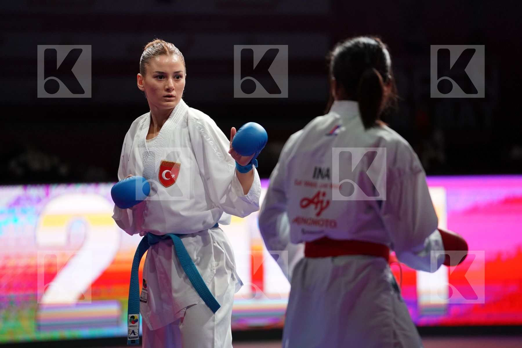 AGUNG SANISTYARANI COK ISTRI (INDONESIA) VS YAKAN TUBA (TURKEY) in Senior Kumite -55 Kg - Bronze bout
