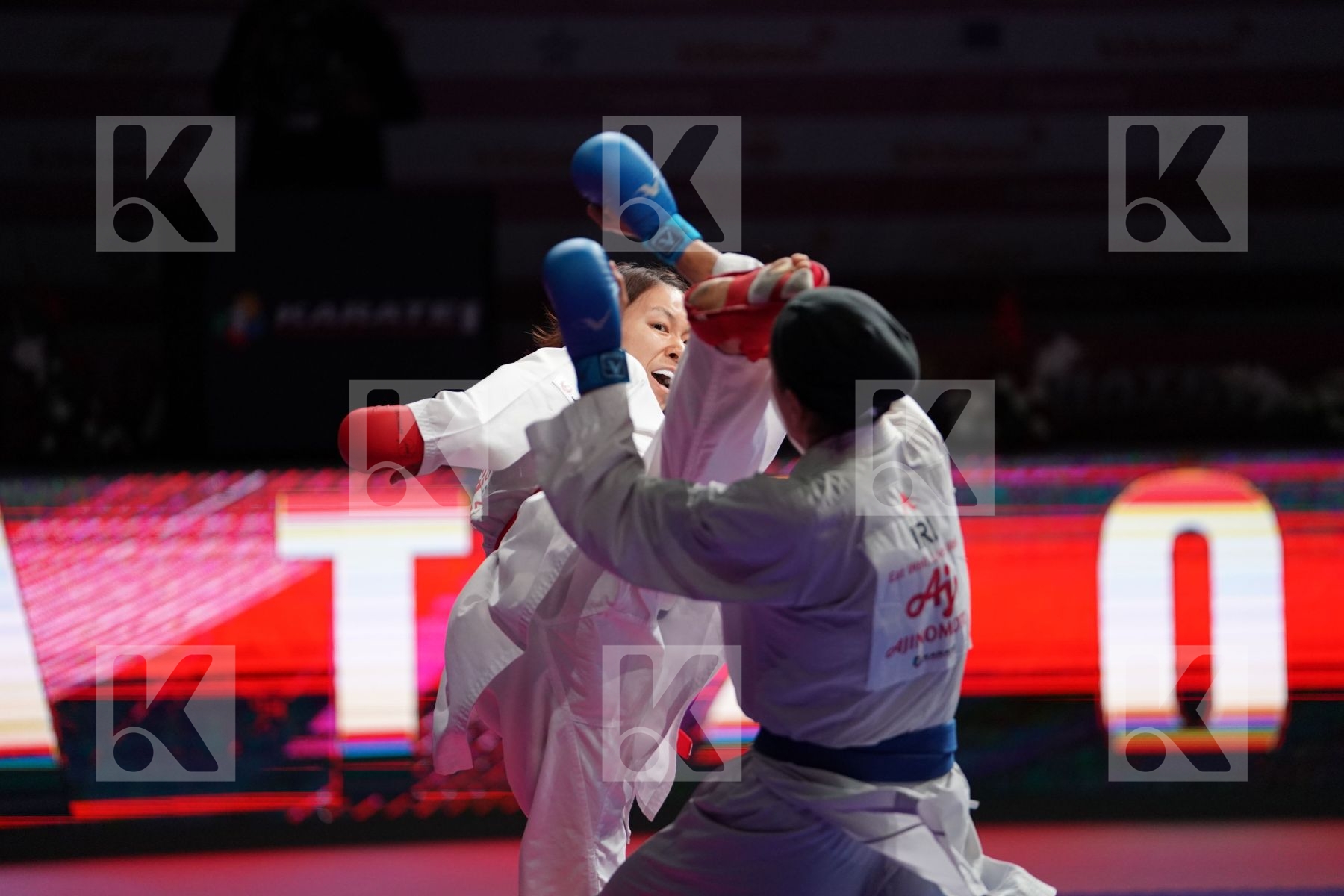 YAMADA SARA (JAPAN) VS KHAKSAR TRAVAT (IRAN) in Senior Kumite -55 Kg - Bronze bout