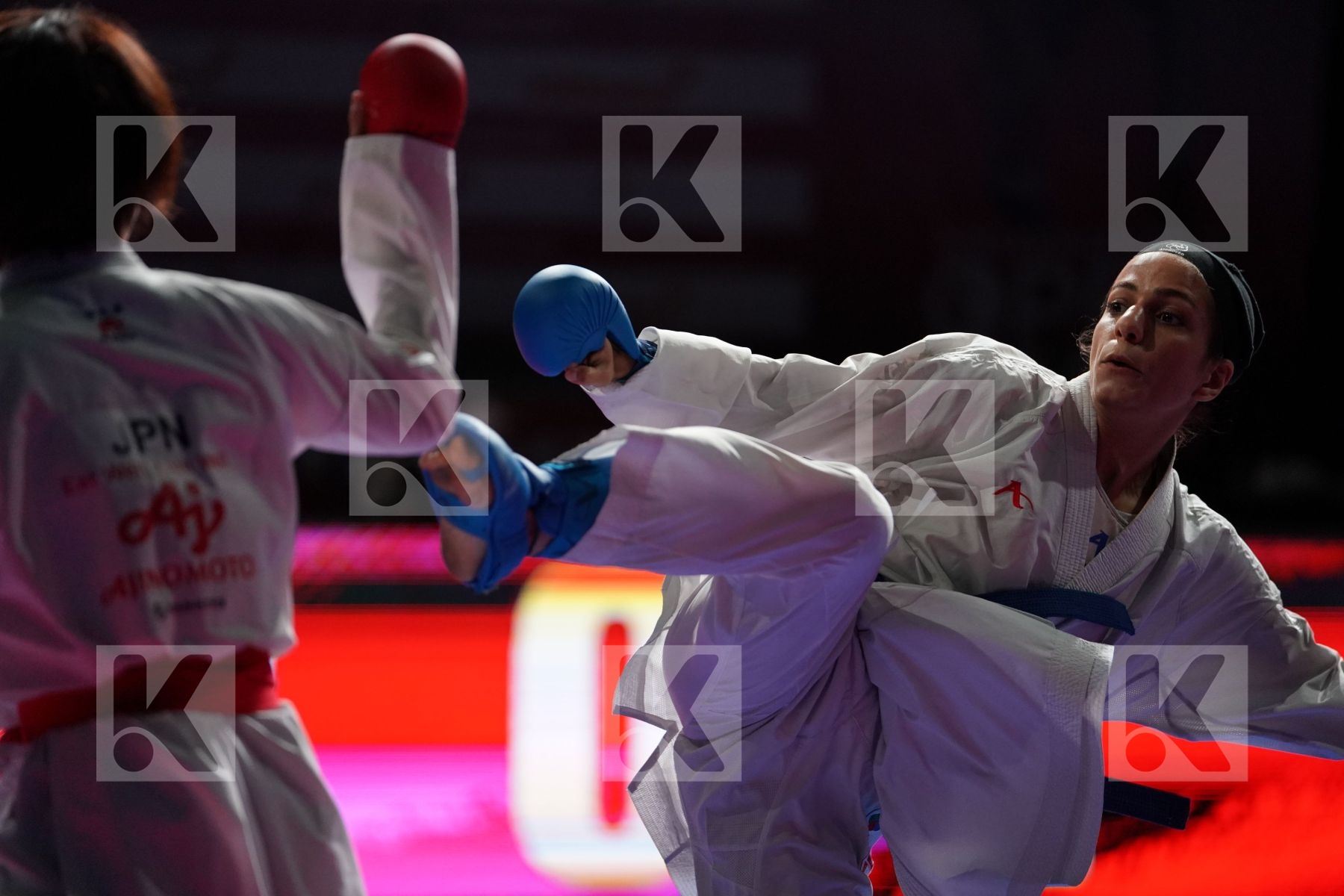YAMADA SARA (JAPAN) VS KHAKSAR TRAVAT (IRAN) in Senior Kumite -55 Kg - Bronze bout