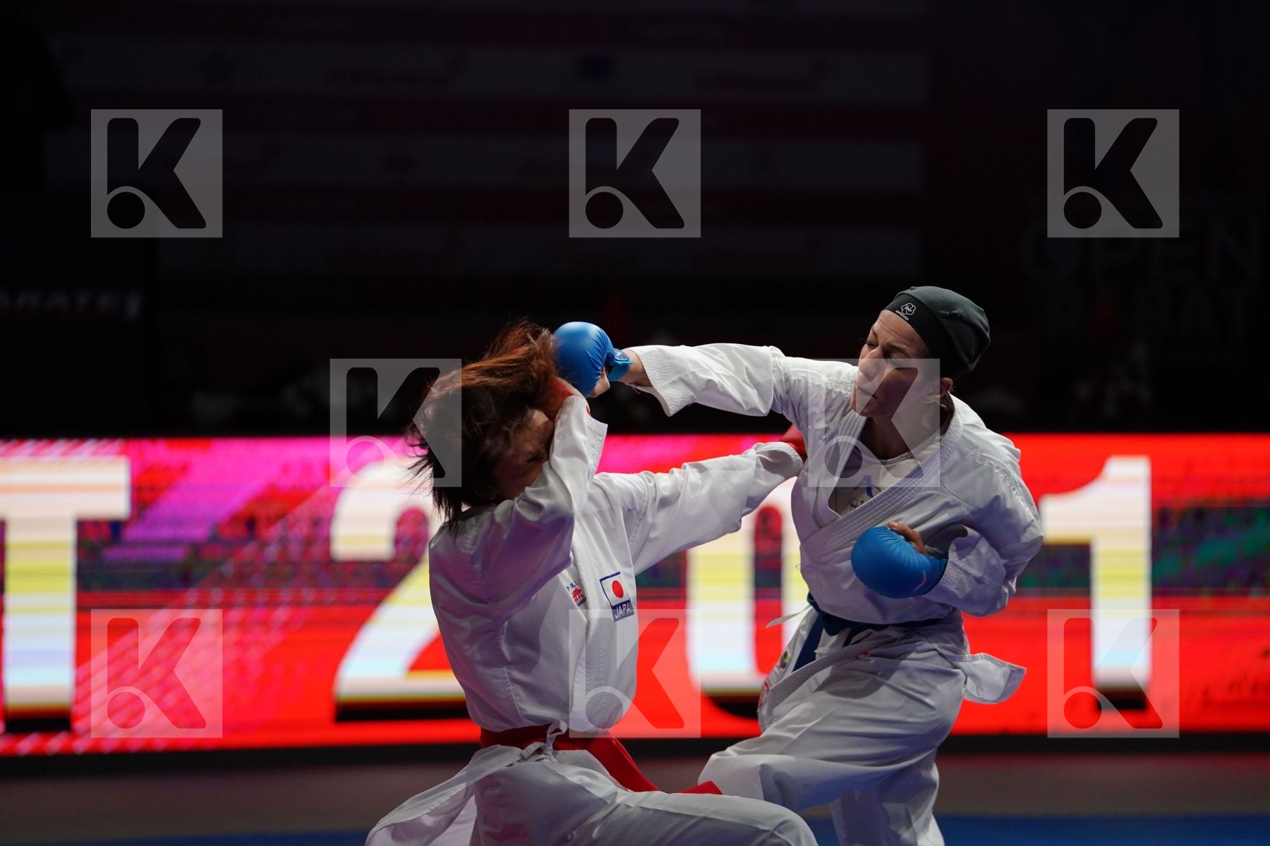 YAMADA SARA (JAPAN) VS KHAKSAR TRAVAT (IRAN) in Senior Kumite -55 Kg - Bronze bout