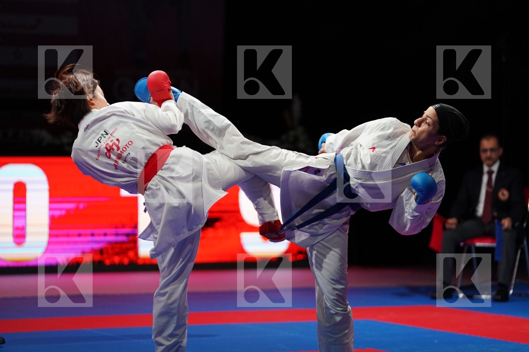 YAMADA SARA (JAPAN) VS KHAKSAR TRAVAT (IRAN) in Senior Kumite -55 Kg - Bronze bout