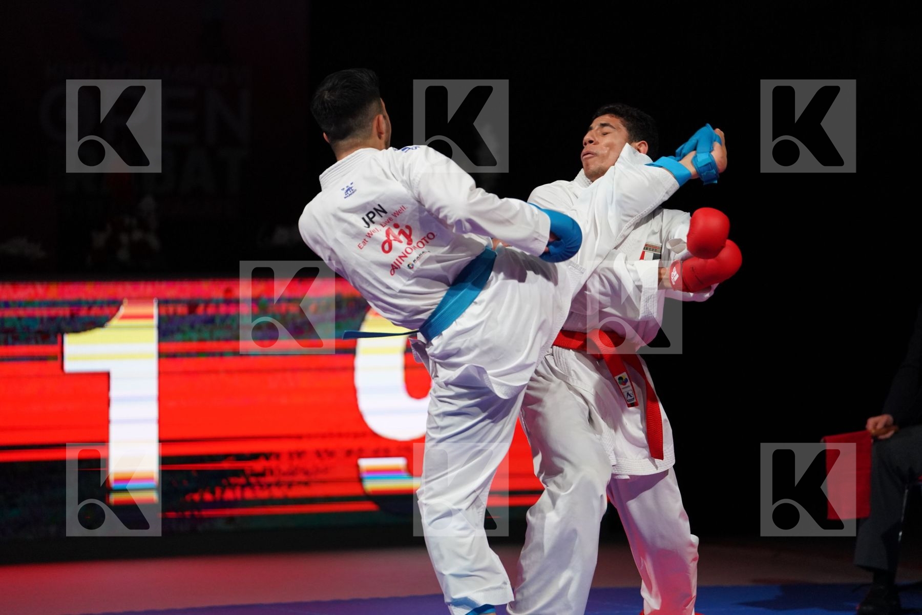 ABDELGAWAD ABDALLA HESHAM (EGYPT) VS SHINOHARA HIROTO (JAPAN) in Senior Kumite -67 Kg - Bronze bout