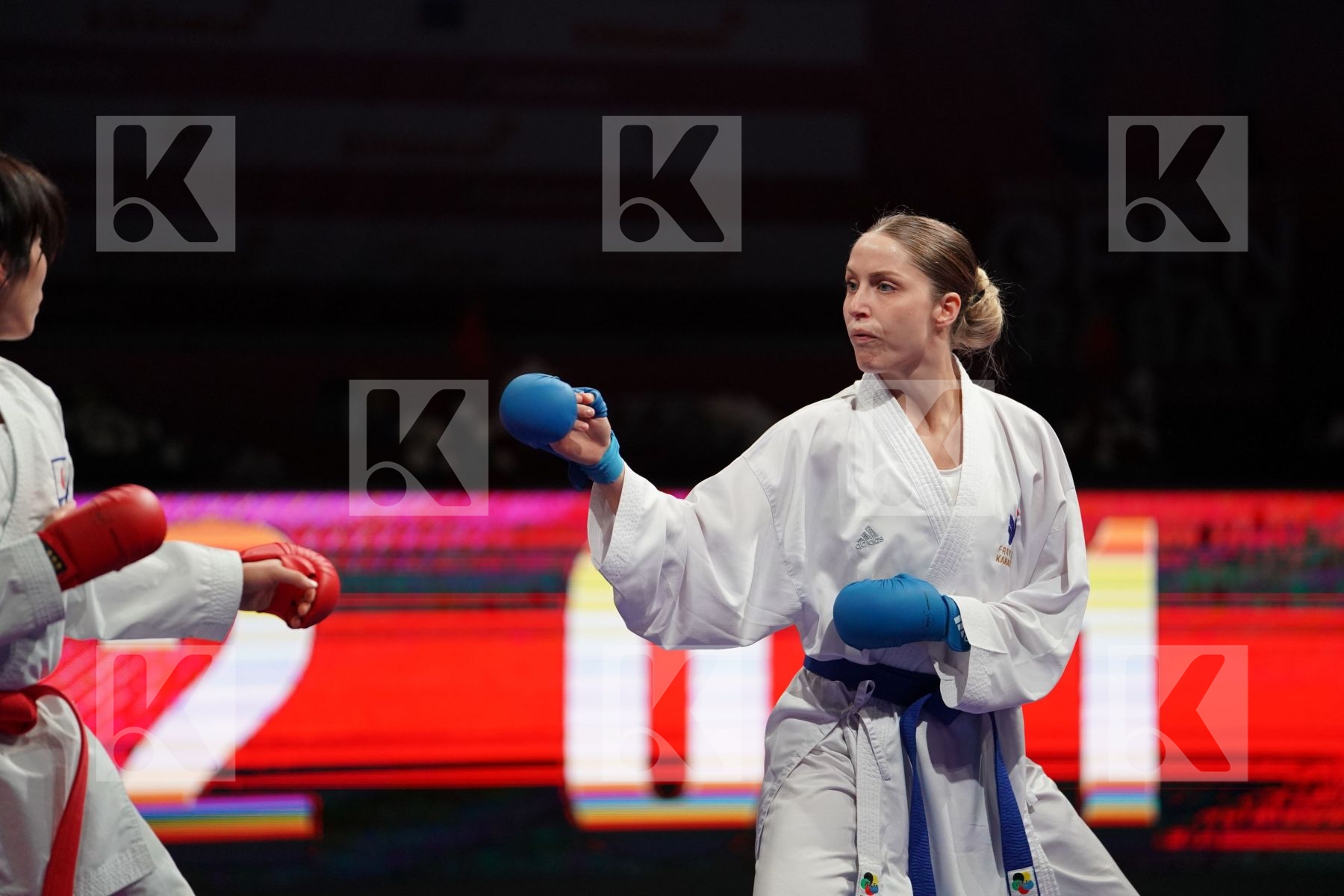 SOMEYA MAYUMI (JAPAN) VS SIVERT LAURA (FRANCE) in Senior Kumite -61 Kg - Bronze bout