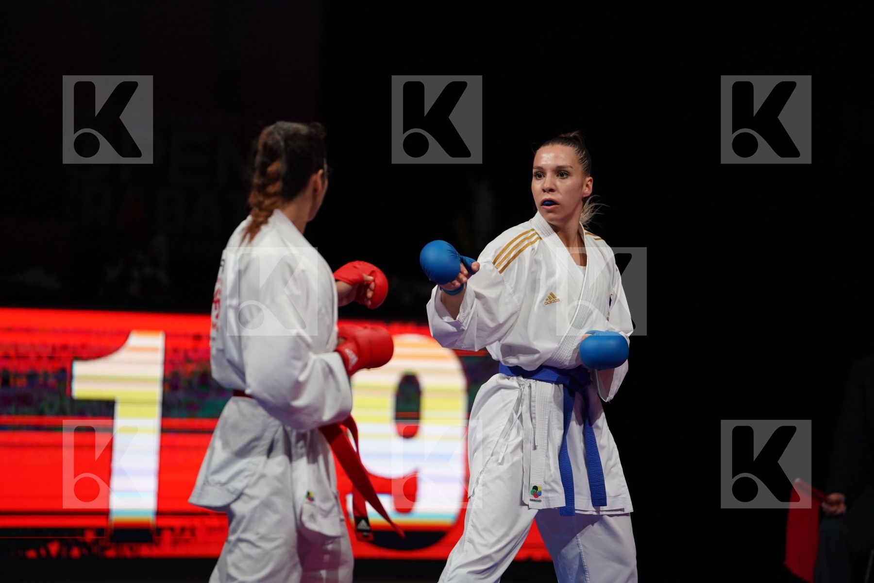 HEURTAULT LEILA (FRANCE) VS PHILIPPE GWENDOLINE (FRANCE) in Senior Kumite -61 Kg - Bronze bout