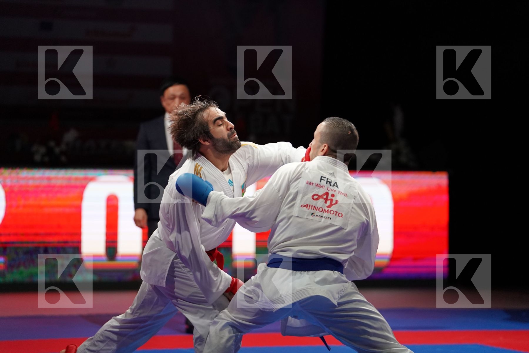 AGHAYEV RAFAEL (AZERBAIJAN) VS DA COSTA LOGAN (FRANCE) in Senior Kumite -75 Kg - Bronze bout