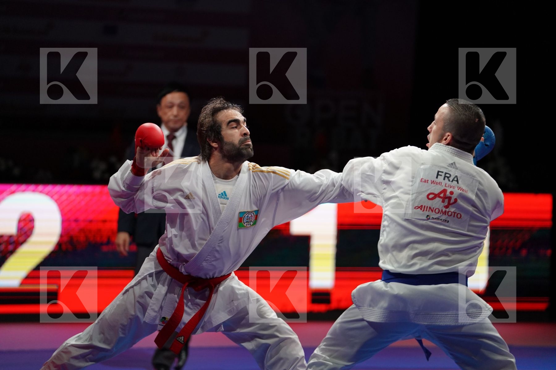 AGHAYEV RAFAEL (AZERBAIJAN) VS DA COSTA LOGAN (FRANCE) in Senior Kumite -75 Kg - Bronze bout