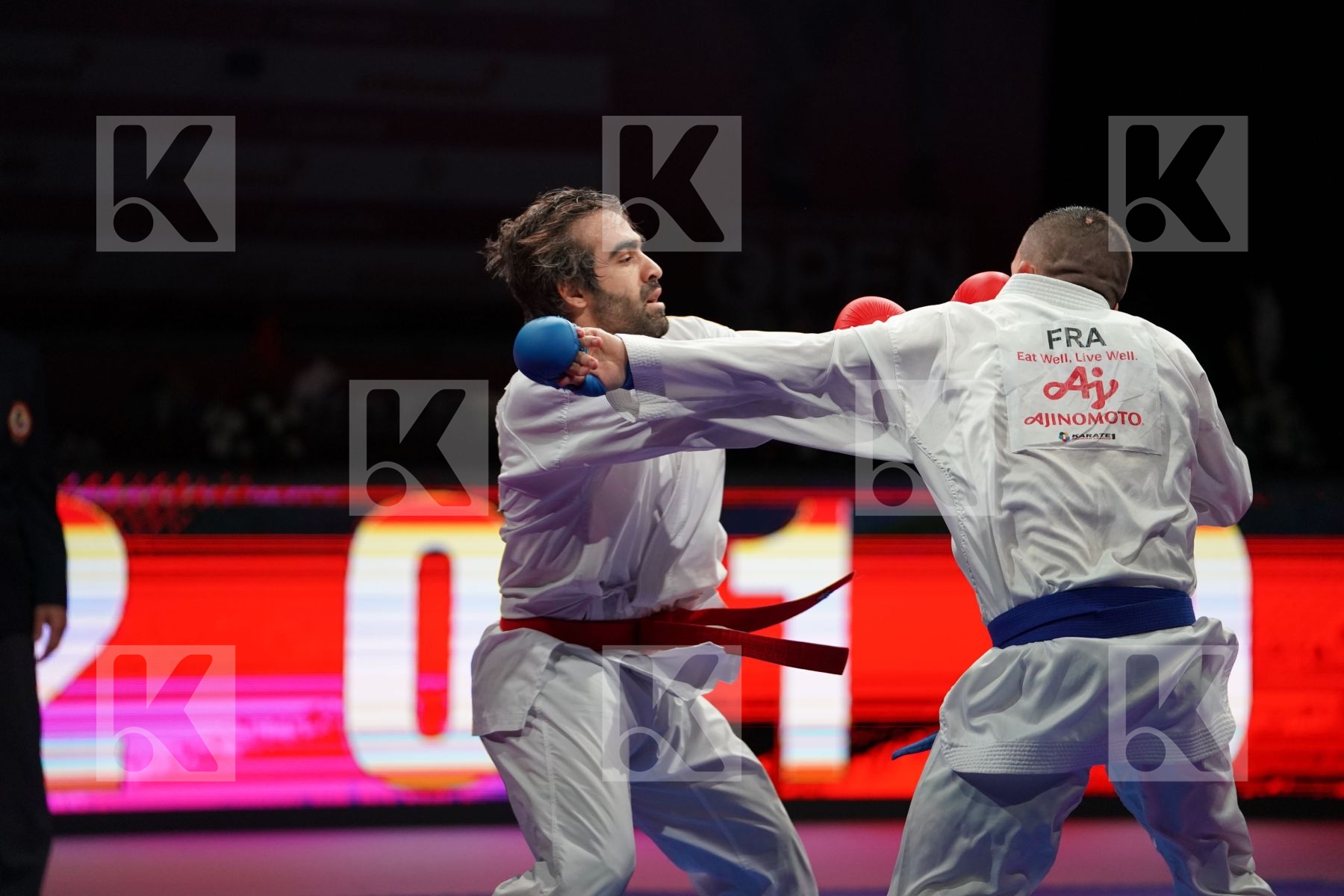 AGHAYEV RAFAEL (AZERBAIJAN) VS DA COSTA LOGAN (FRANCE) in Senior Kumite -75 Kg - Bronze bout