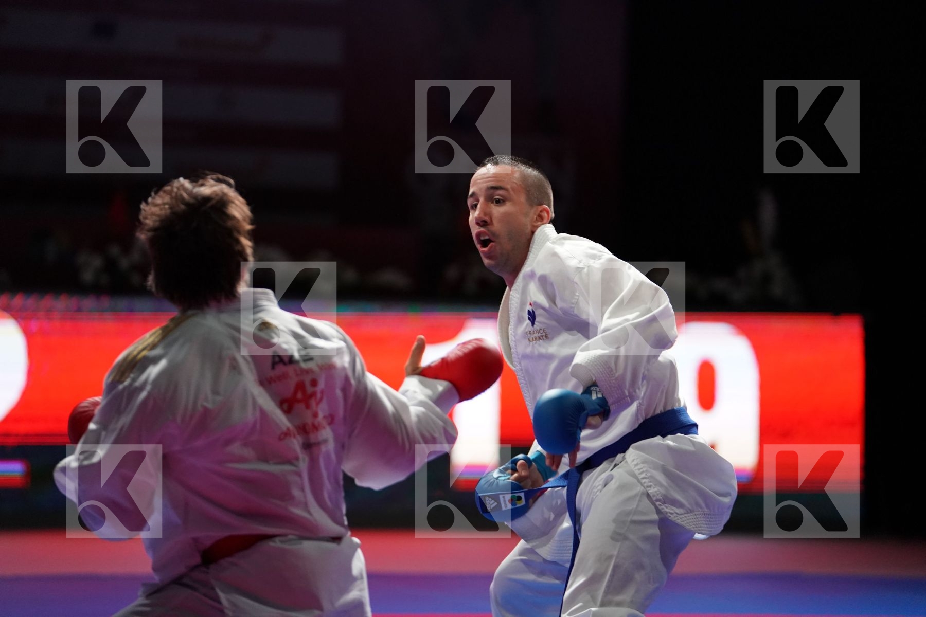AGHAYEV RAFAEL (AZERBAIJAN) VS DA COSTA LOGAN (FRANCE) in Senior Kumite -75 Kg - Bronze bout