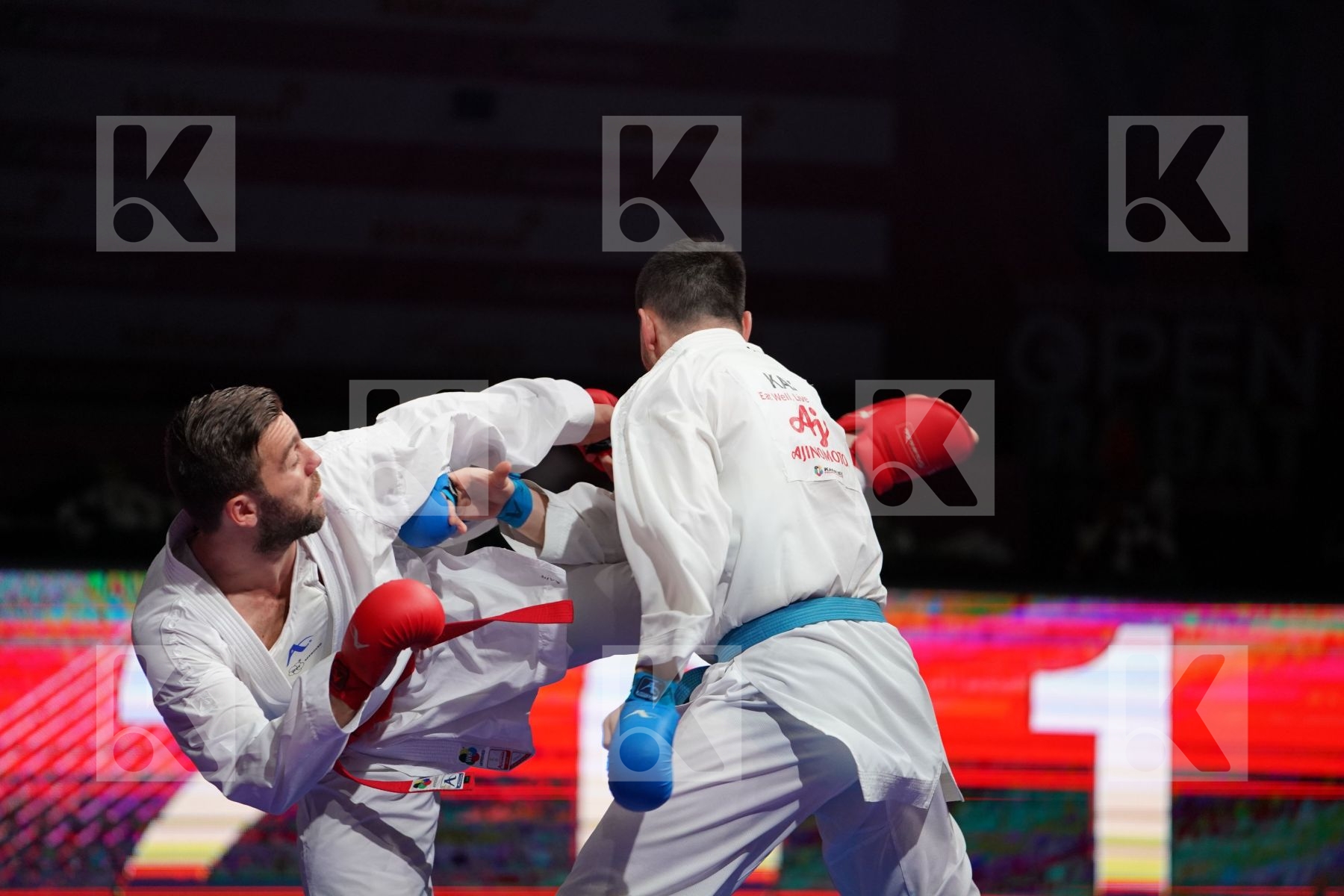 JAKUPI BERAT (MACEDONIA) VS CHIKHMAREV IGOR (KAZAKHSTAN) in Senior Kumite -84 Kg - Bronze bout