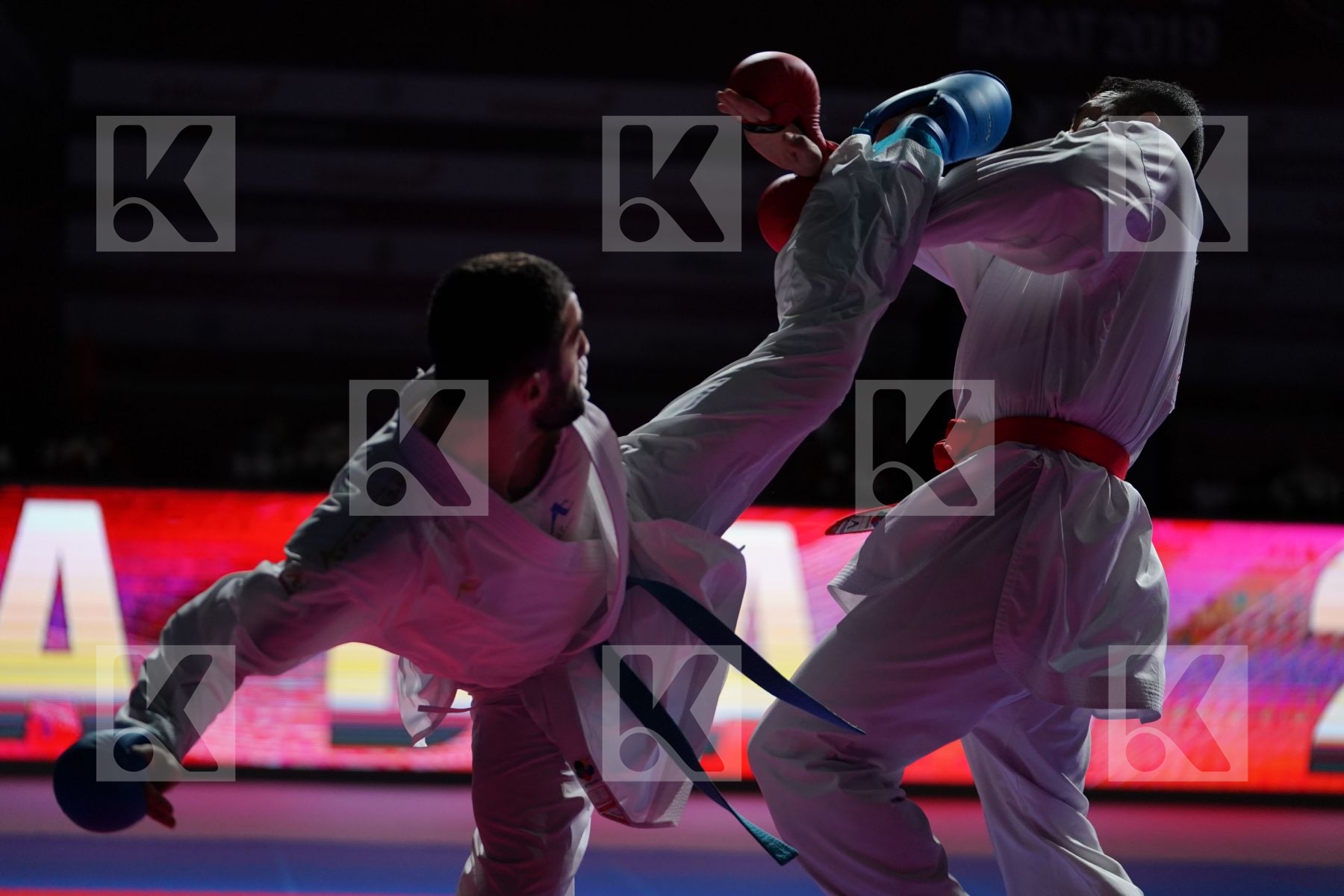 POORSHAB ZABIOLLAH (IRAN) VS AKTAS UGUR (TURKEY) in Senior Kumite -84 Kg - Bronze bout