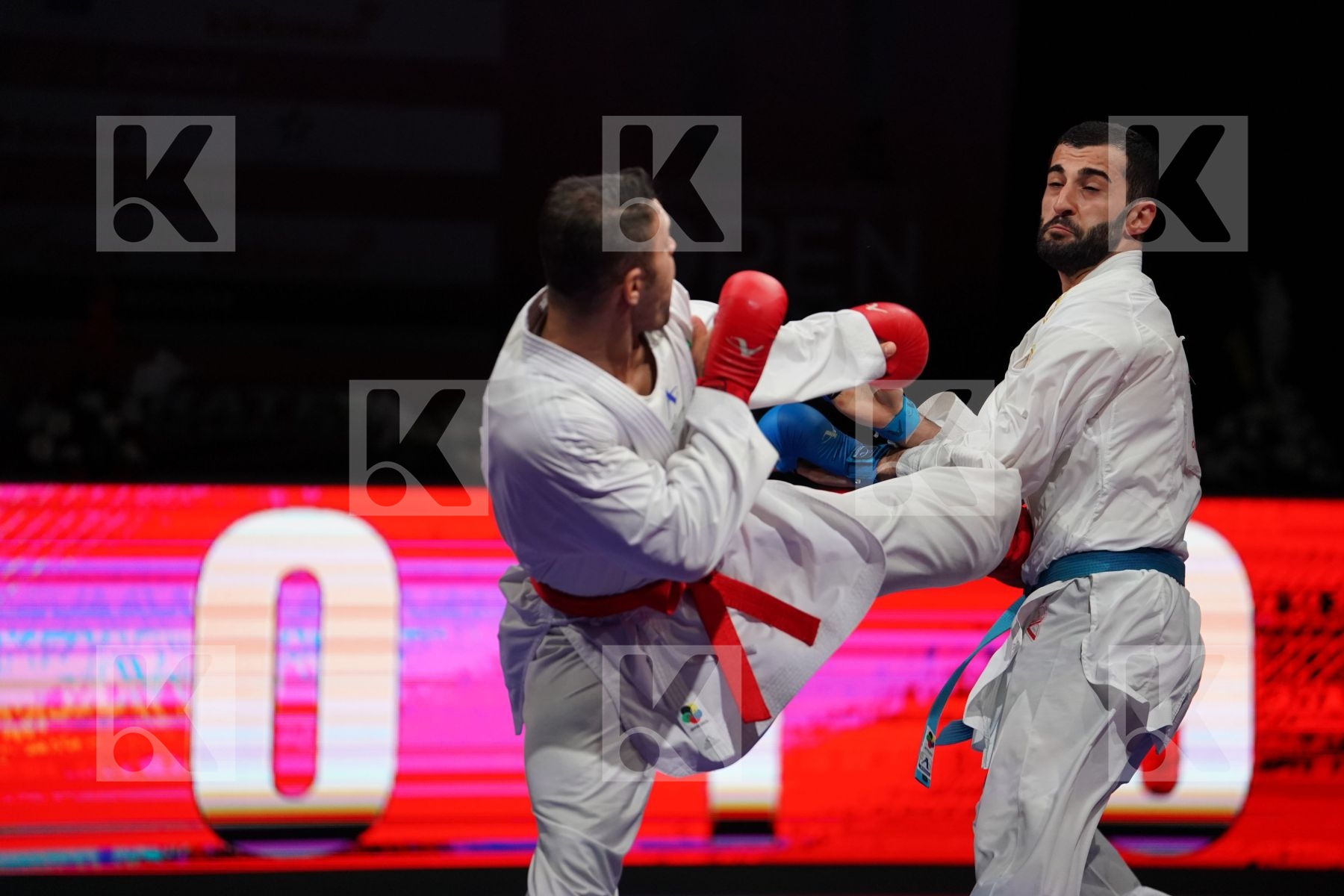 POORSHAB ZABIOLLAH (IRAN) VS AKTAS UGUR (TURKEY) in Senior Kumite -84 Kg - Bronze bout