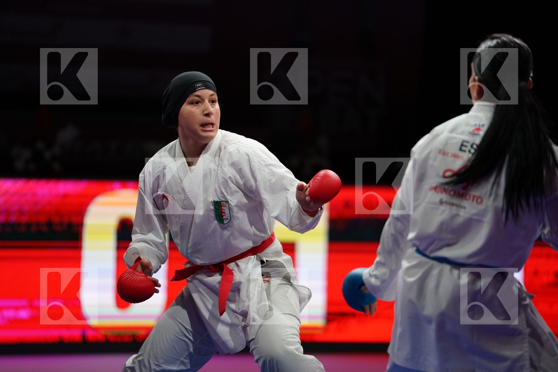 ATIF IMENE (ALGERIA) VS TORRES GARCIA MARIA (SPAIN) in Senior Kumite 68+ Kg - Bronze bout