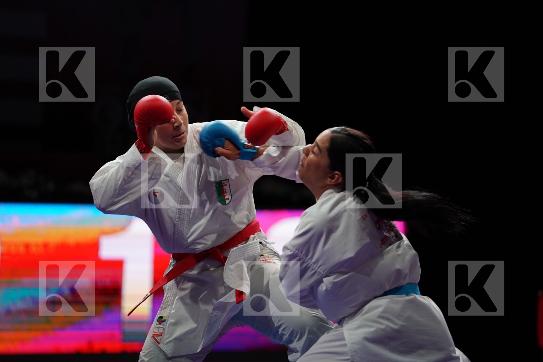 ATIF IMENE (ALGERIA) VS TORRES GARCIA MARIA (SPAIN) in Senior Kumite 68+ Kg - Bronze bout