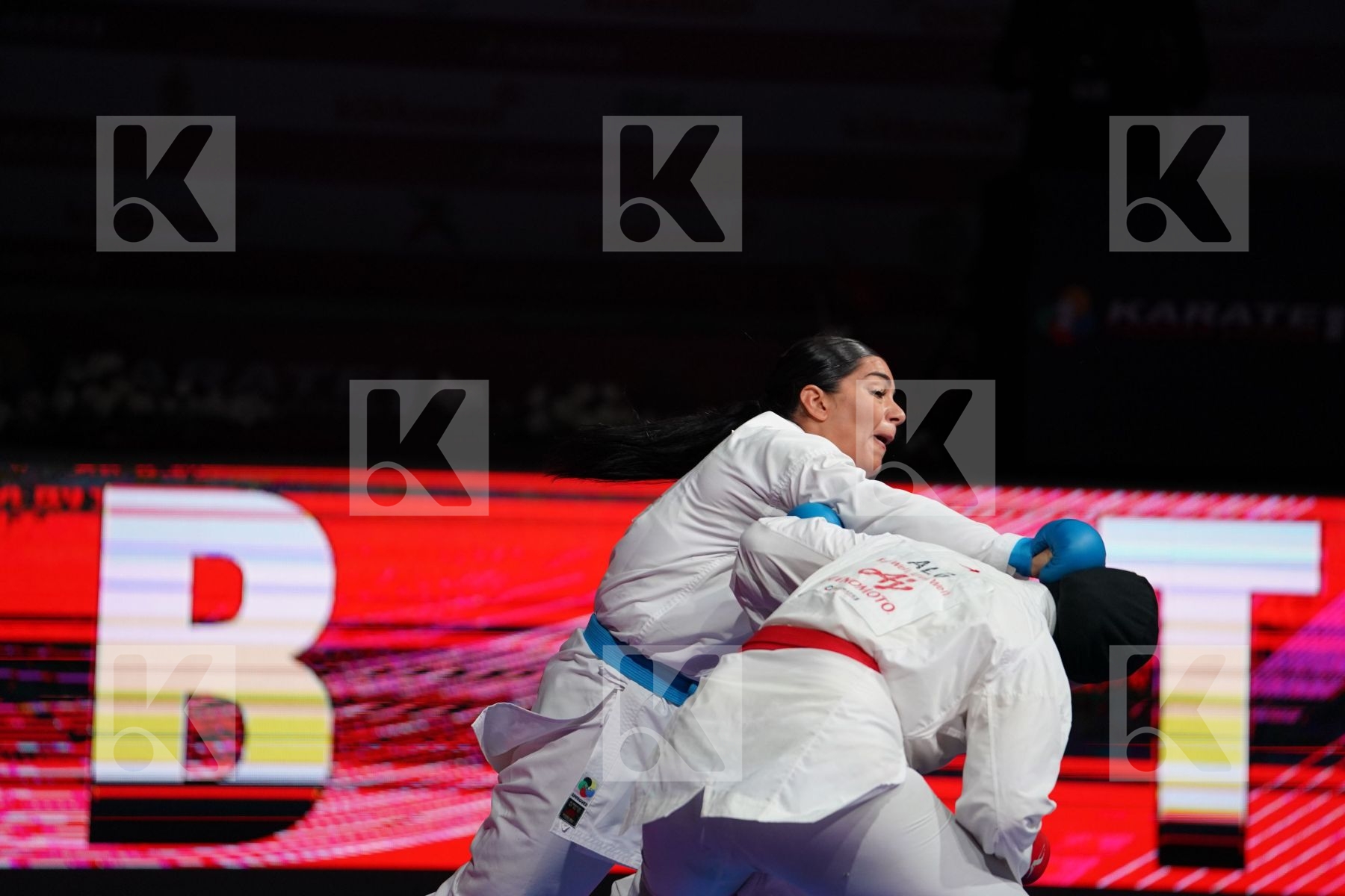 ATIF IMENE (ALGERIA) VS TORRES GARCIA MARIA (SPAIN) in Senior Kumite 68+ Kg - Bronze bout