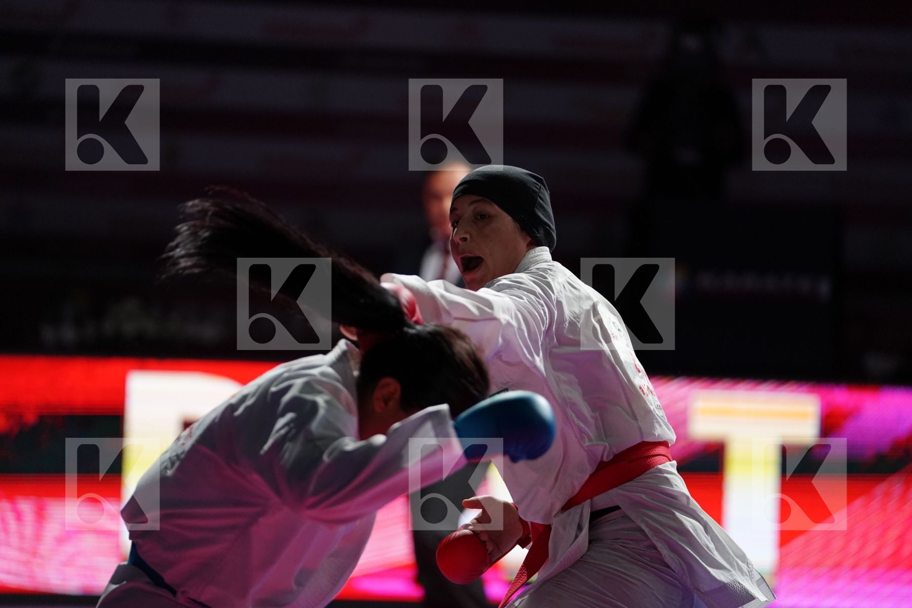ATIF IMENE (ALGERIA) VS TORRES GARCIA MARIA (SPAIN) in Senior Kumite 68+ Kg - Bronze bout
