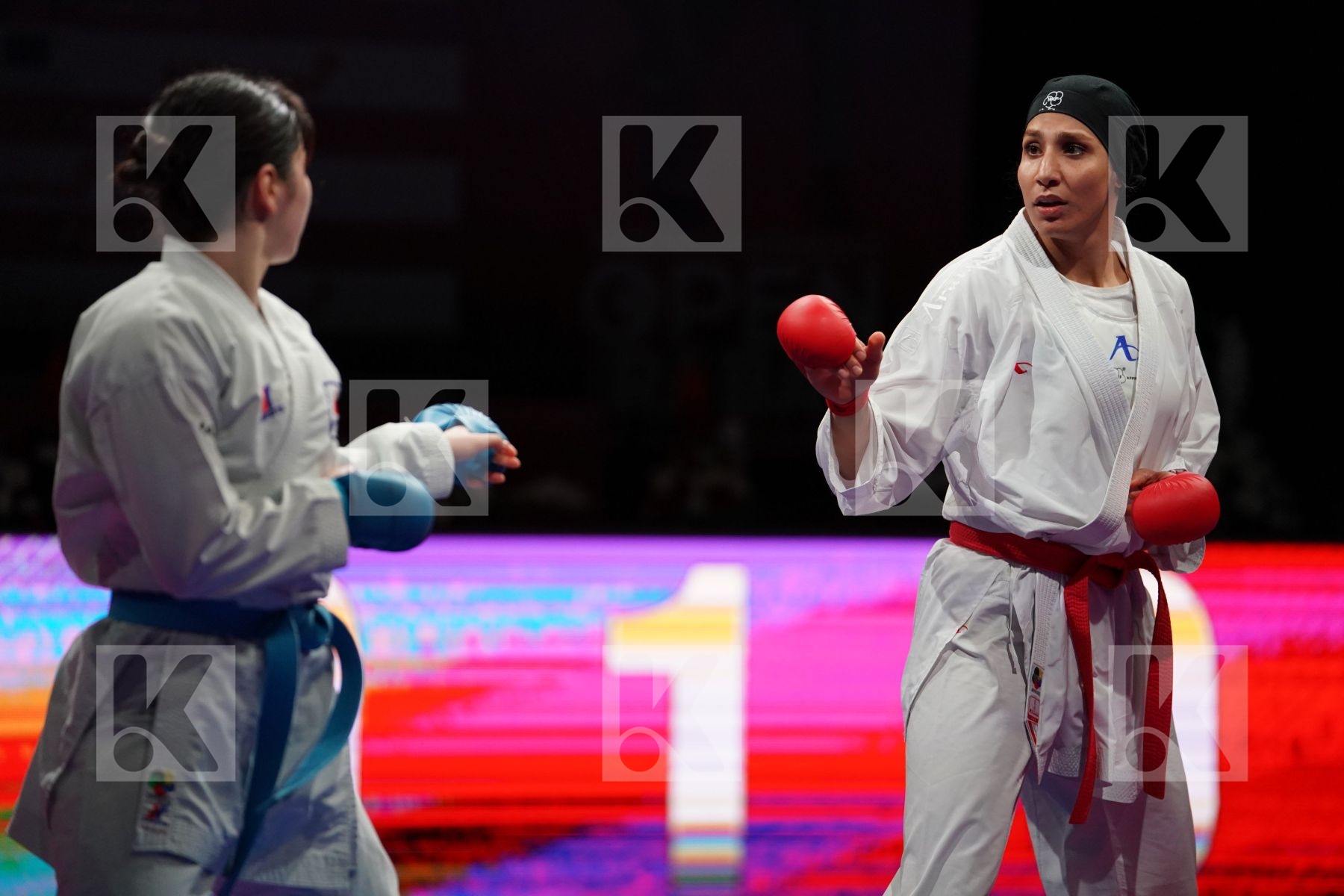 ABBASLI HAMIDEH (IRAN) VS SAITO AYAKA (JAPAN) in Senior Kumite 68+ Kg - Bronze bout