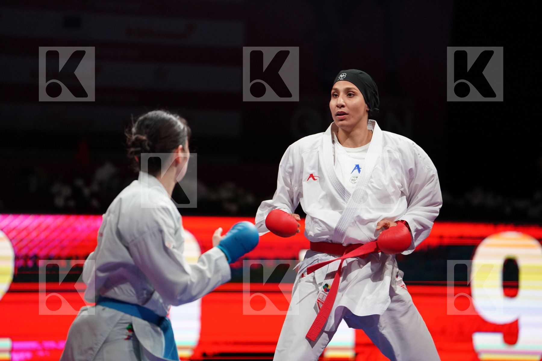 ABBASLI HAMIDEH (IRAN) VS SAITO AYAKA (JAPAN) in Senior Kumite 68+ Kg - Bronze bout