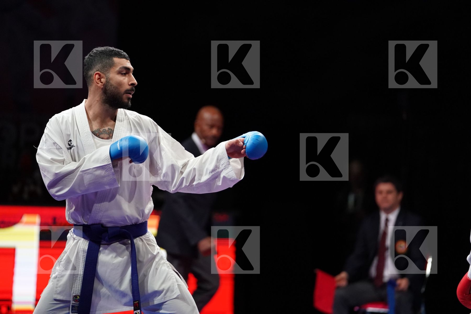 MAHMOUD TAHA TAREK (EGYPT) VS ABAZARI SALEH (IRAN) in Senior Kumite 84+ Kg - Bronze bout