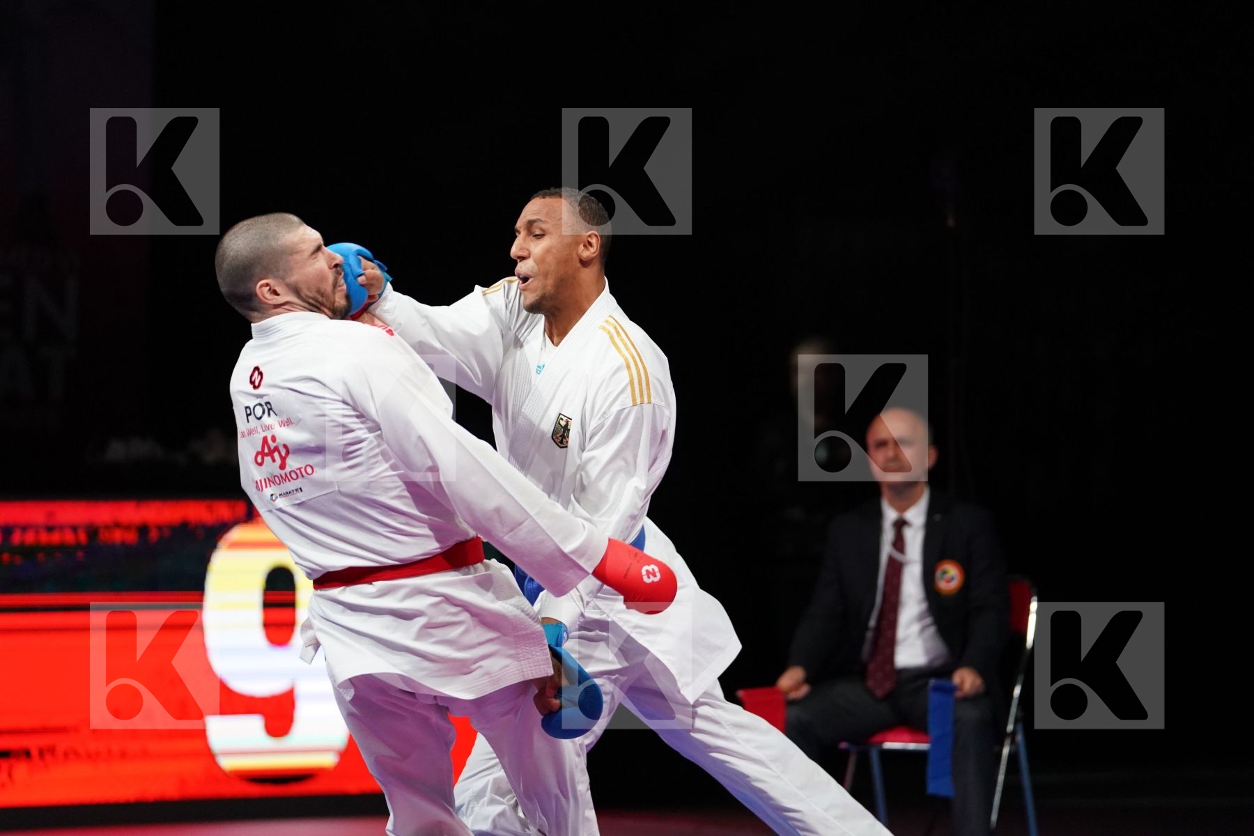 REIS FILIPE (PORTUGAL) VS HORNE JONATHAN (GERMANY) in Senior Kumite 84+ Kg - Bronze bout