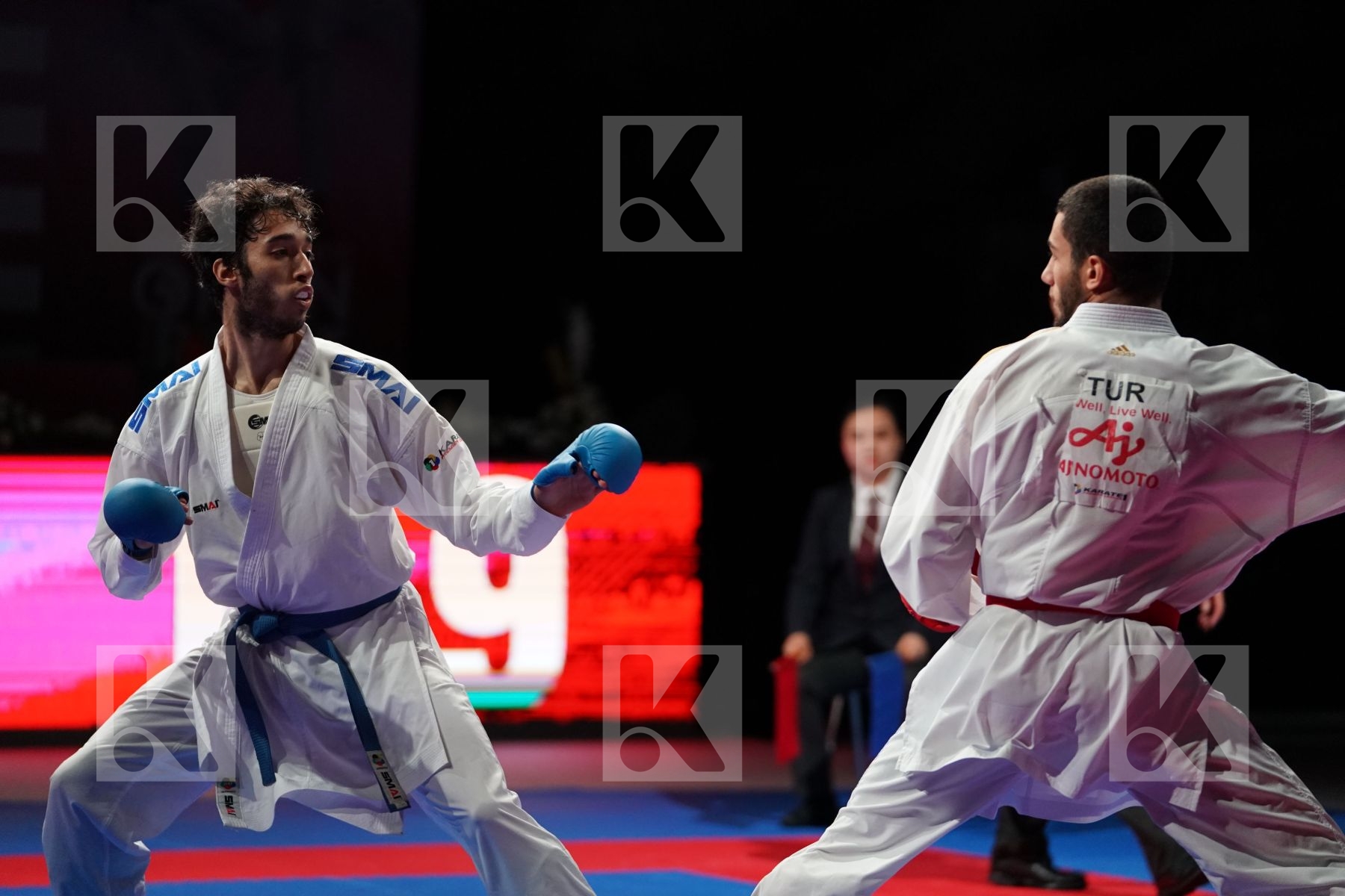 UYGUR BURAK (TURKEY) VS ELSAWY ALI (EGYPT) in Senior Kumite -67 Kg - Gold bout