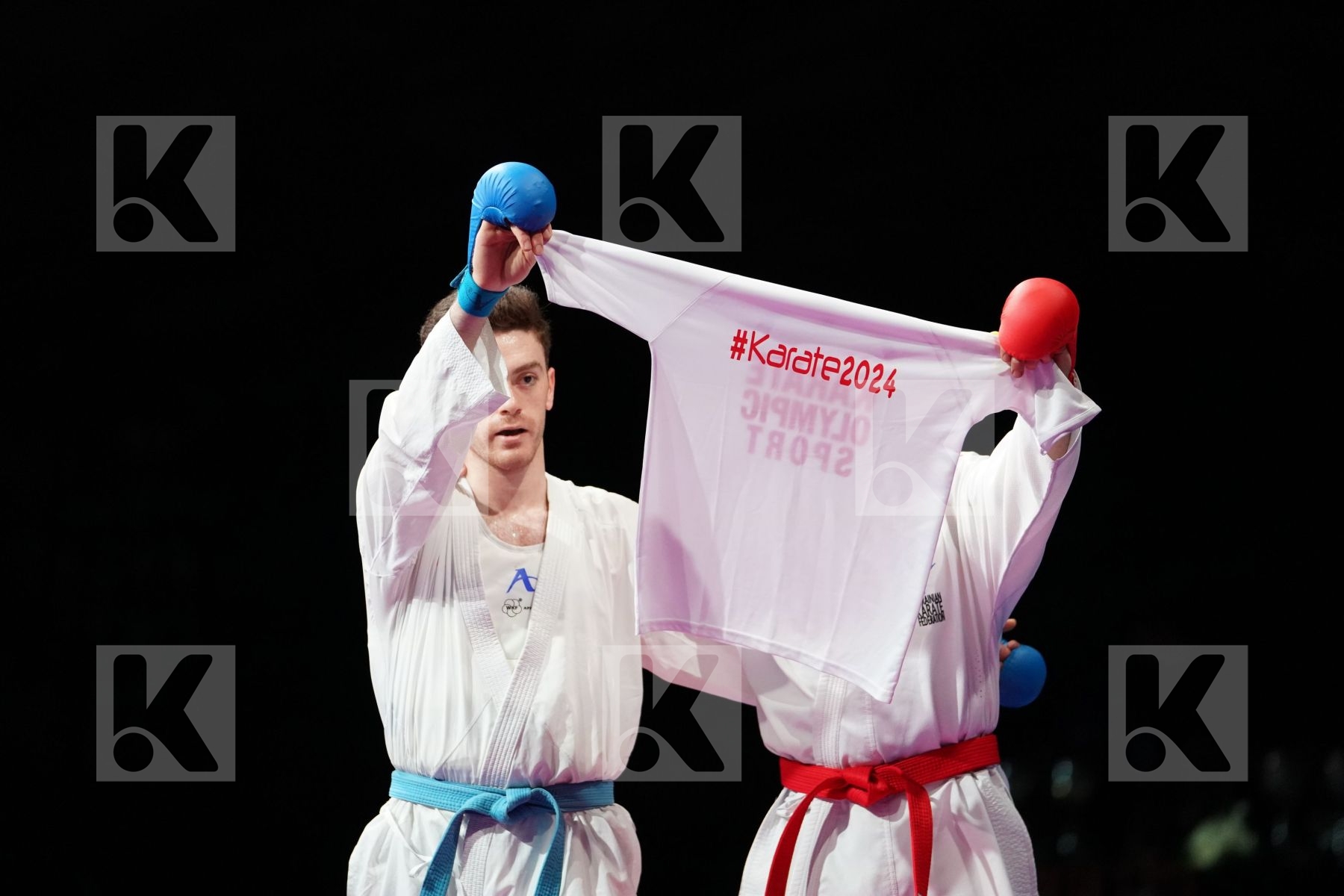 HORUNA STANISLAV (UKRAINE) VS ASIABARI ALI ASGHAR (IRAN) in Senior Kumite -75 Kg - Gold bout
