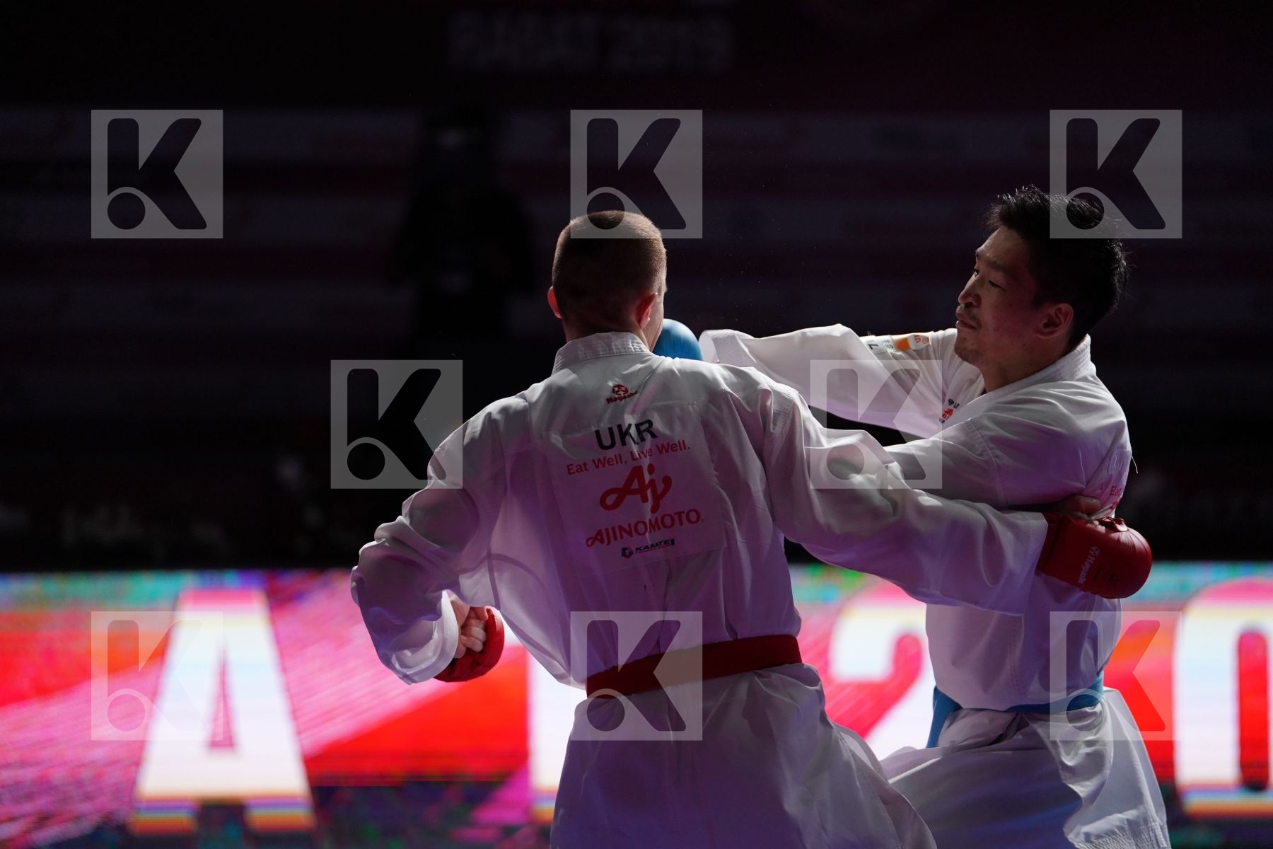 CHOBOTAR VALERII (UKRAINE) VS ARAGA RYUTARO (JAPAN) in Senior Kumite -84 Kg - Gold bout