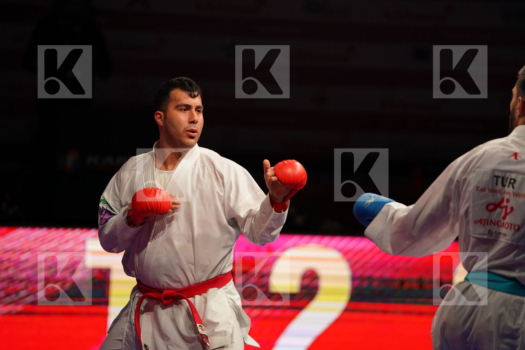 GANJZADEH SAJAD (IRAN) VS YAMANOGLU ALPARSLAN (TURKEY) in Senior Kumite 84+ Kg - Gold bout
