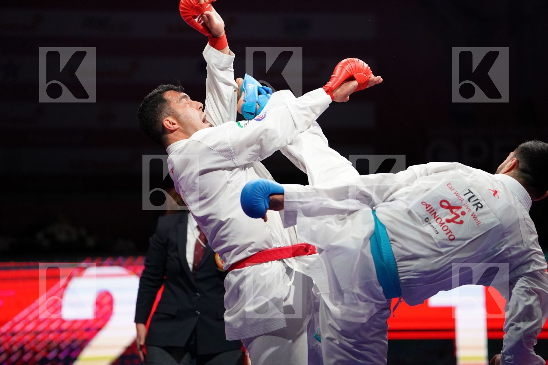 GANJZADEH SAJAD (IRAN) VS YAMANOGLU ALPARSLAN (TURKEY) in Senior Kumite 84+ Kg - Gold bout