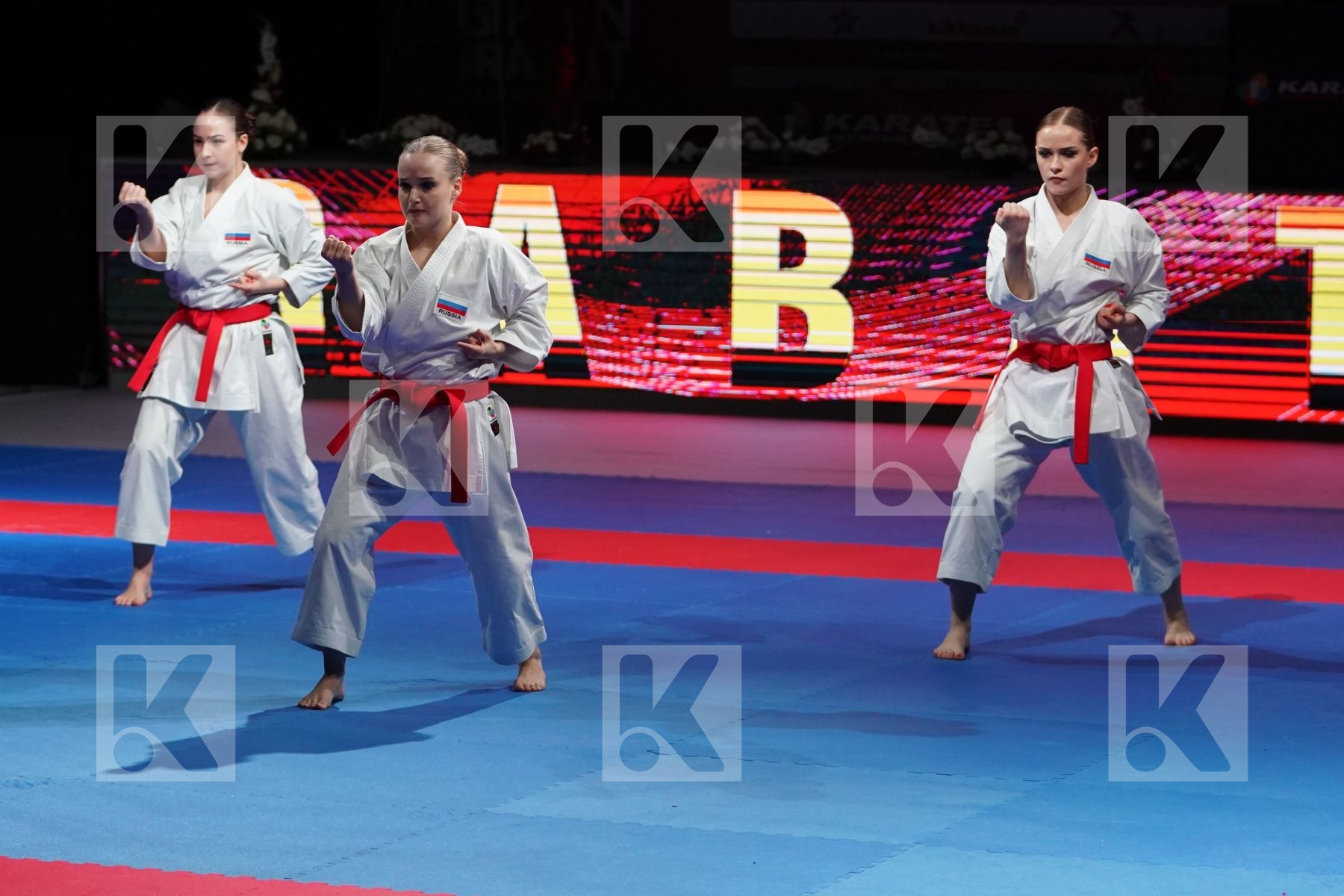 RUSSIAN FEDERATION (KOTLYAROVA, TROITSKAYA, ZOTOVA) in Senior Team Female Kata - Gold bout