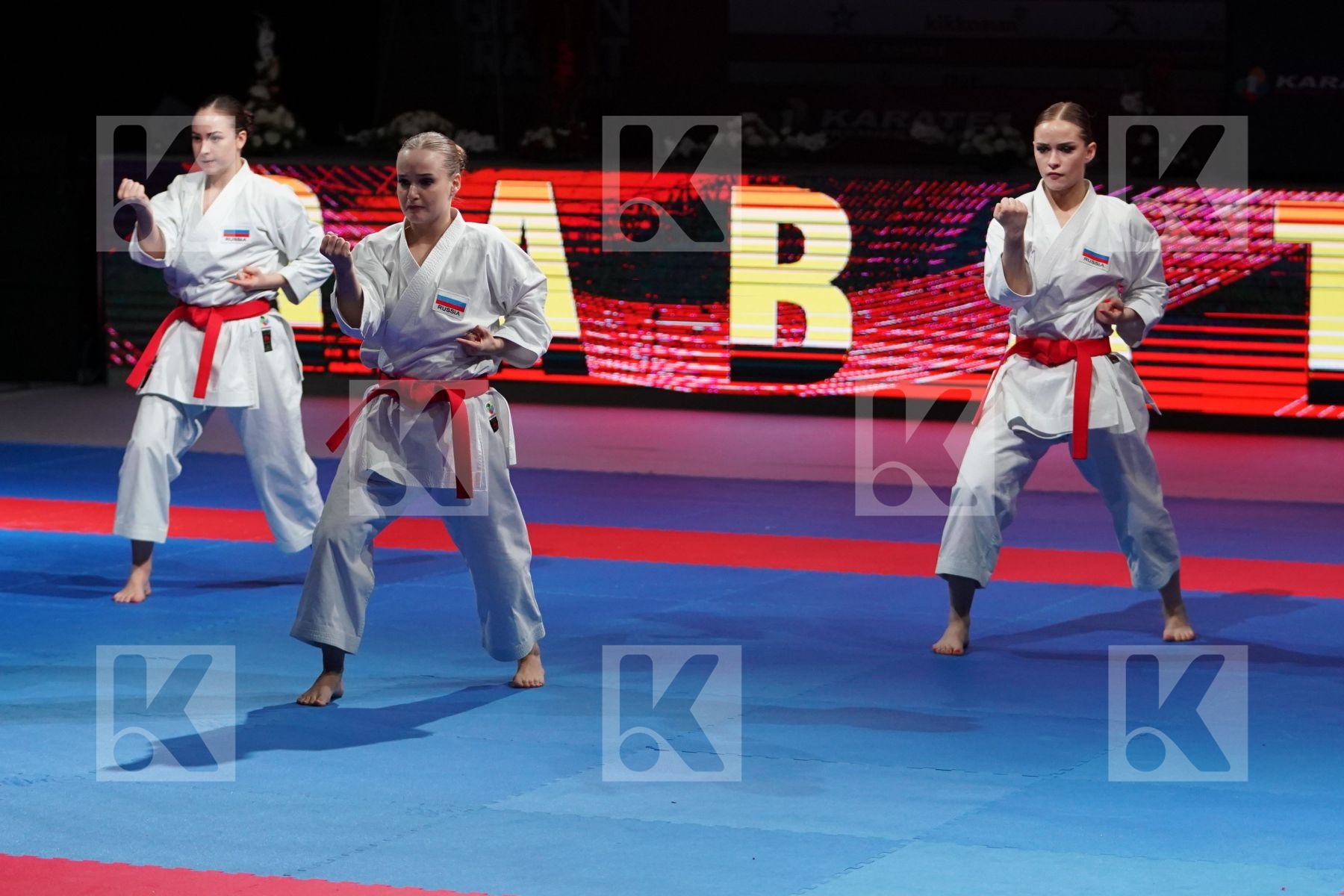 RUSSIAN FEDERATION (KOTLYAROVA, TROITSKAYA, ZOTOVA) in Senior Team Female Kata - Gold bout