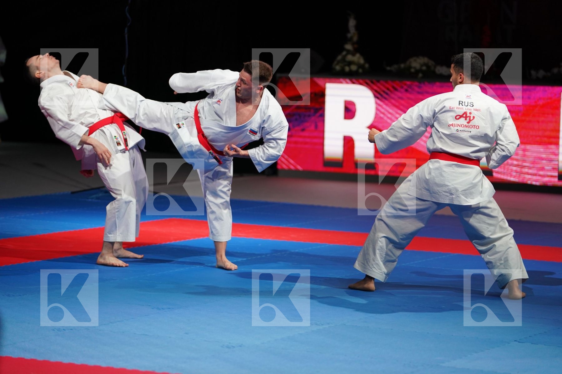 RUSSIAN FEDERATION (KSENOFONTOV, RZAEV, SKOVORODNIKOV) in Senior Team Male Kata - Gold bout