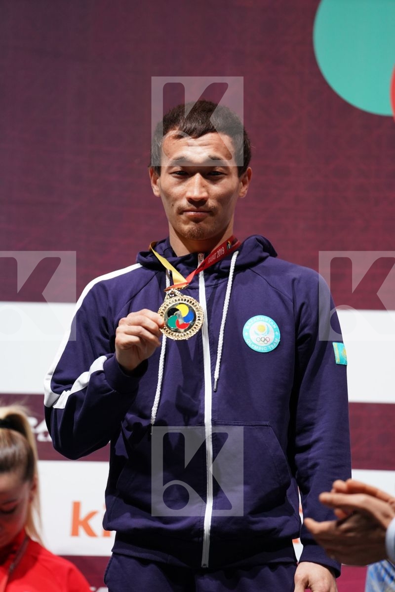 ASSADILOV DARKHAN (KAZAKHSTAN) during podium ceremony