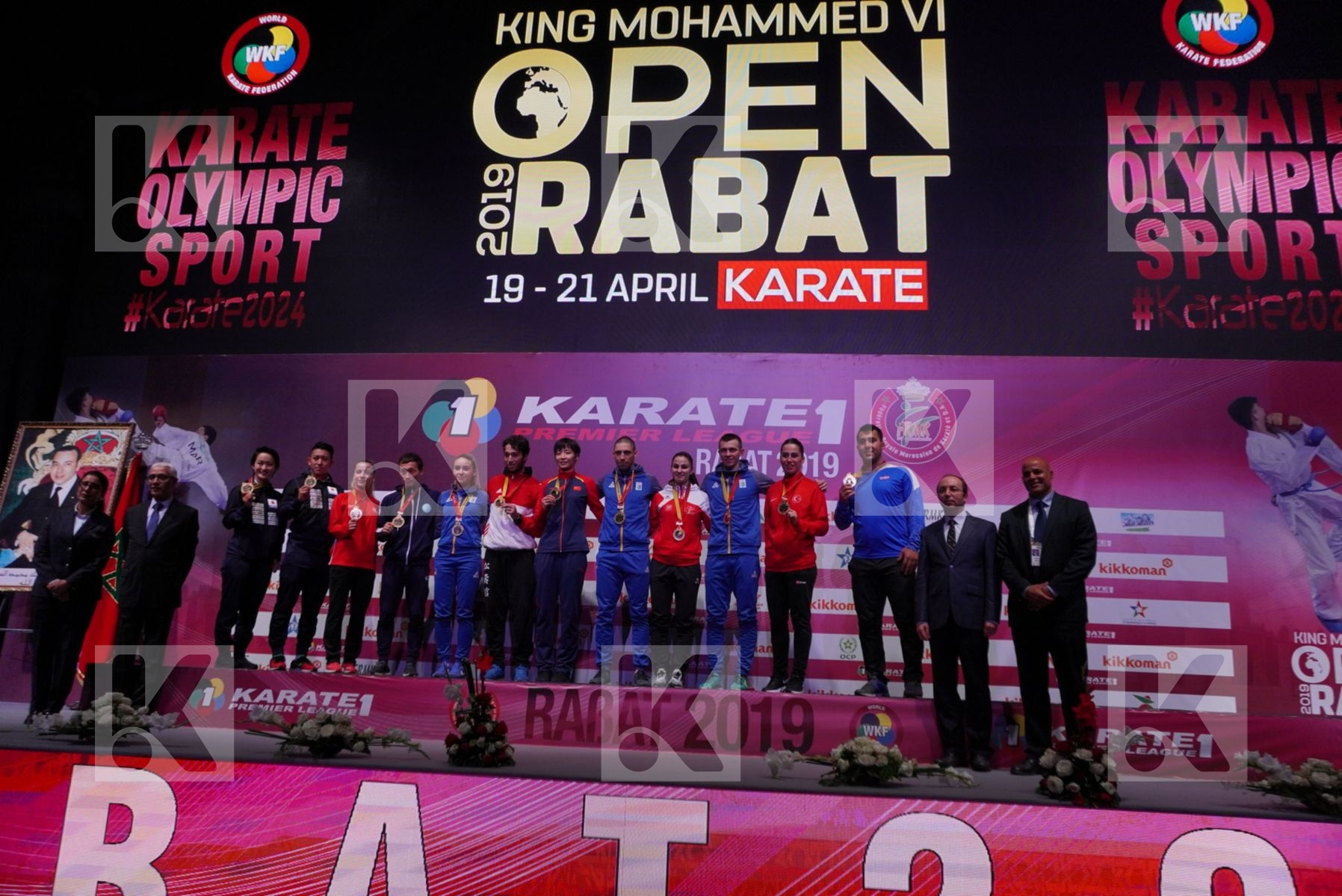 Gold medalists during podium ceremony