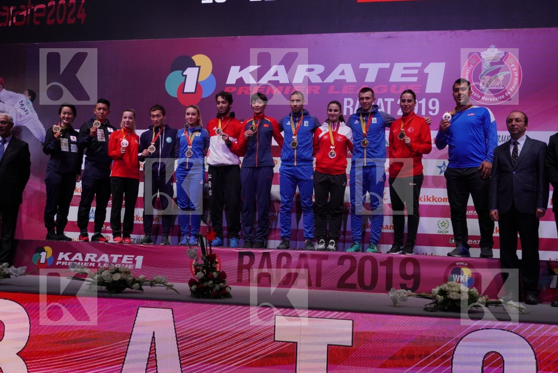 Gold finalists during podium ceremony
