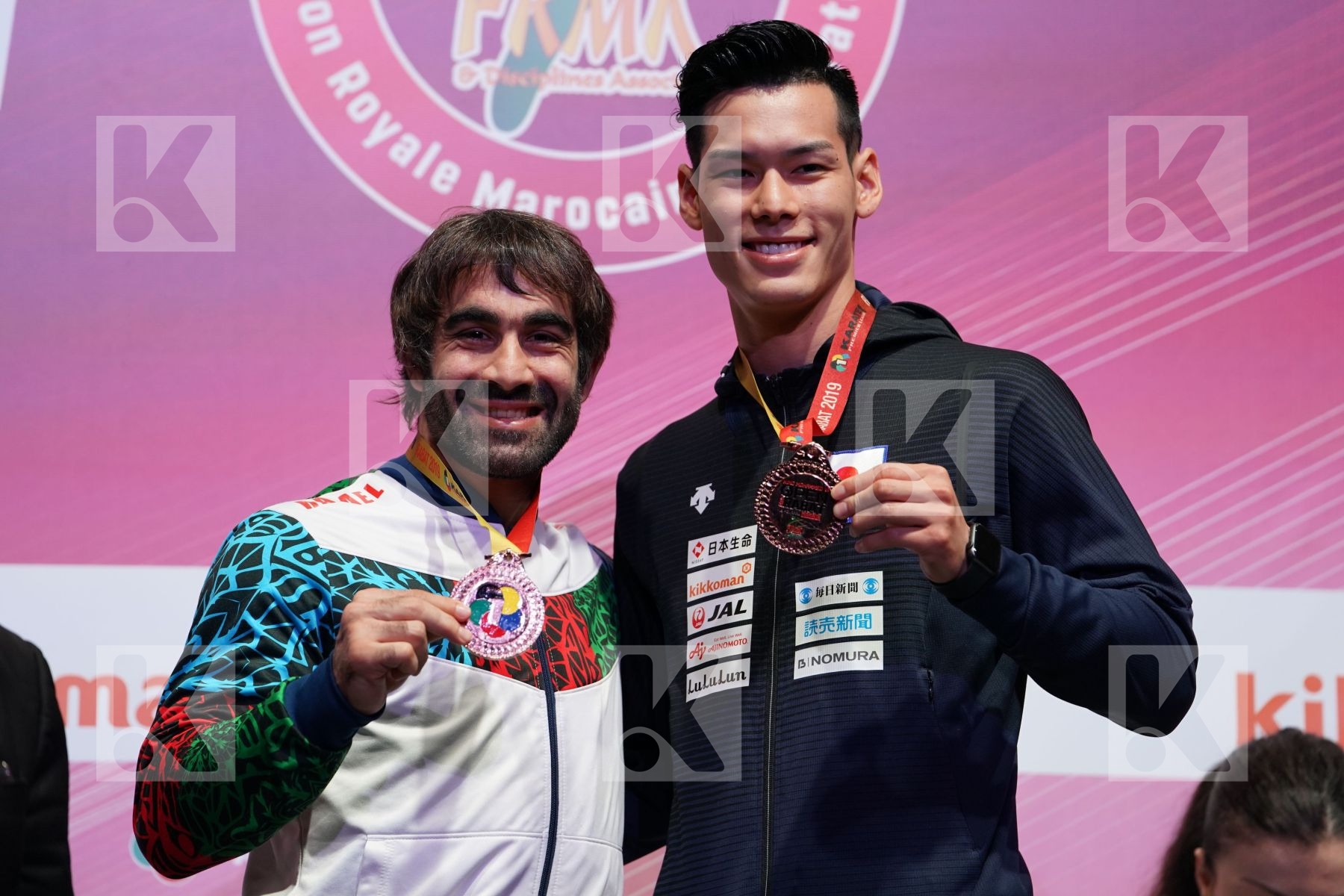 NISHIMURA KEN (JAPAN), AGHAYEV RAFAEL (AZERBAIJAN) during podium ceremony